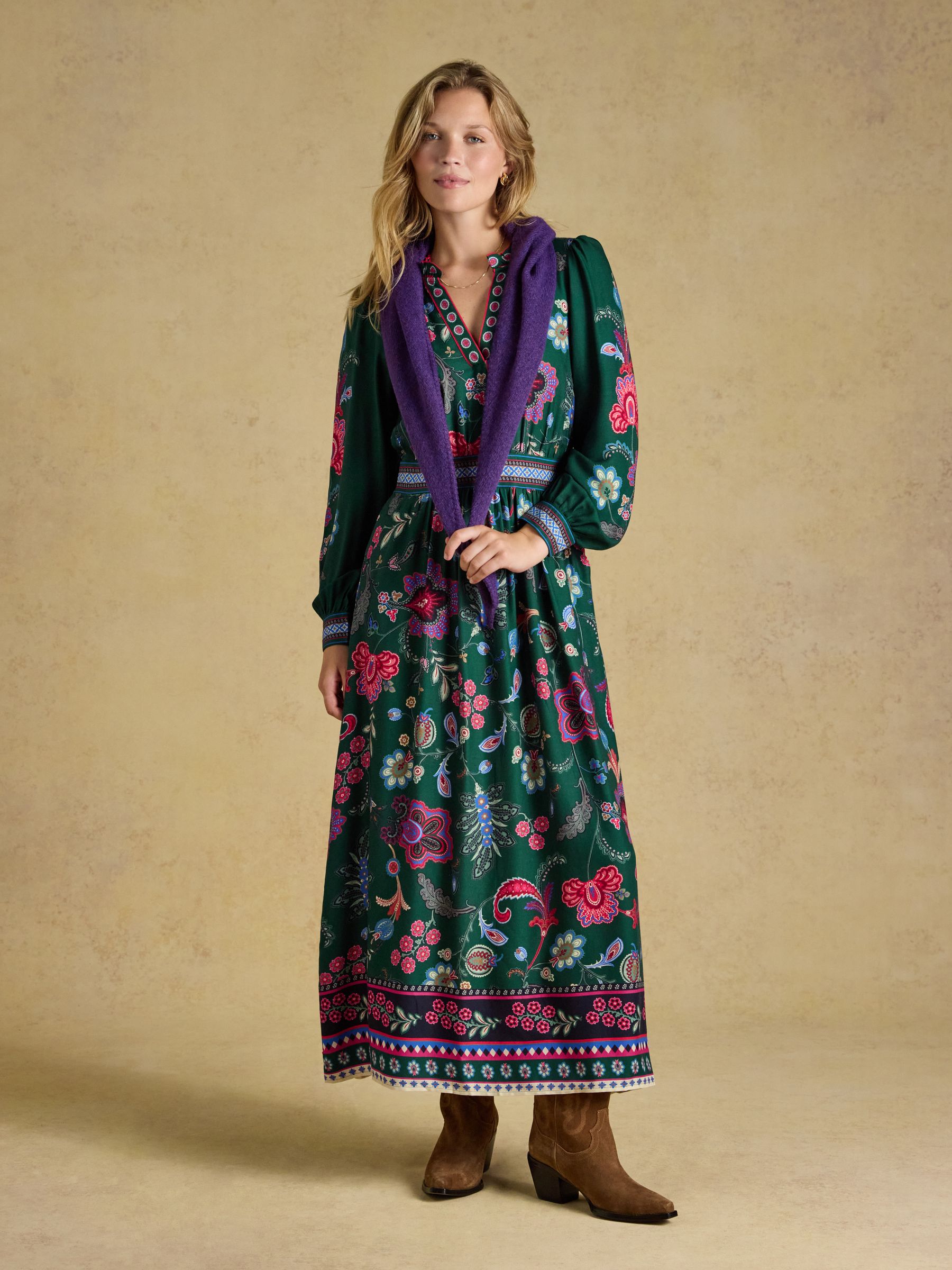 Cressida Green Placement Maxi Dress - Image 6 of 8