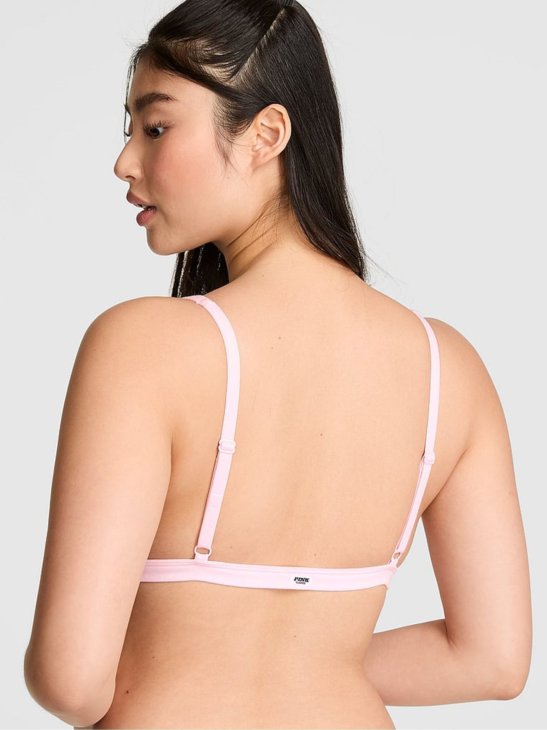 Pink Tulip Plunge Rib Bralette - Image 2 of 2