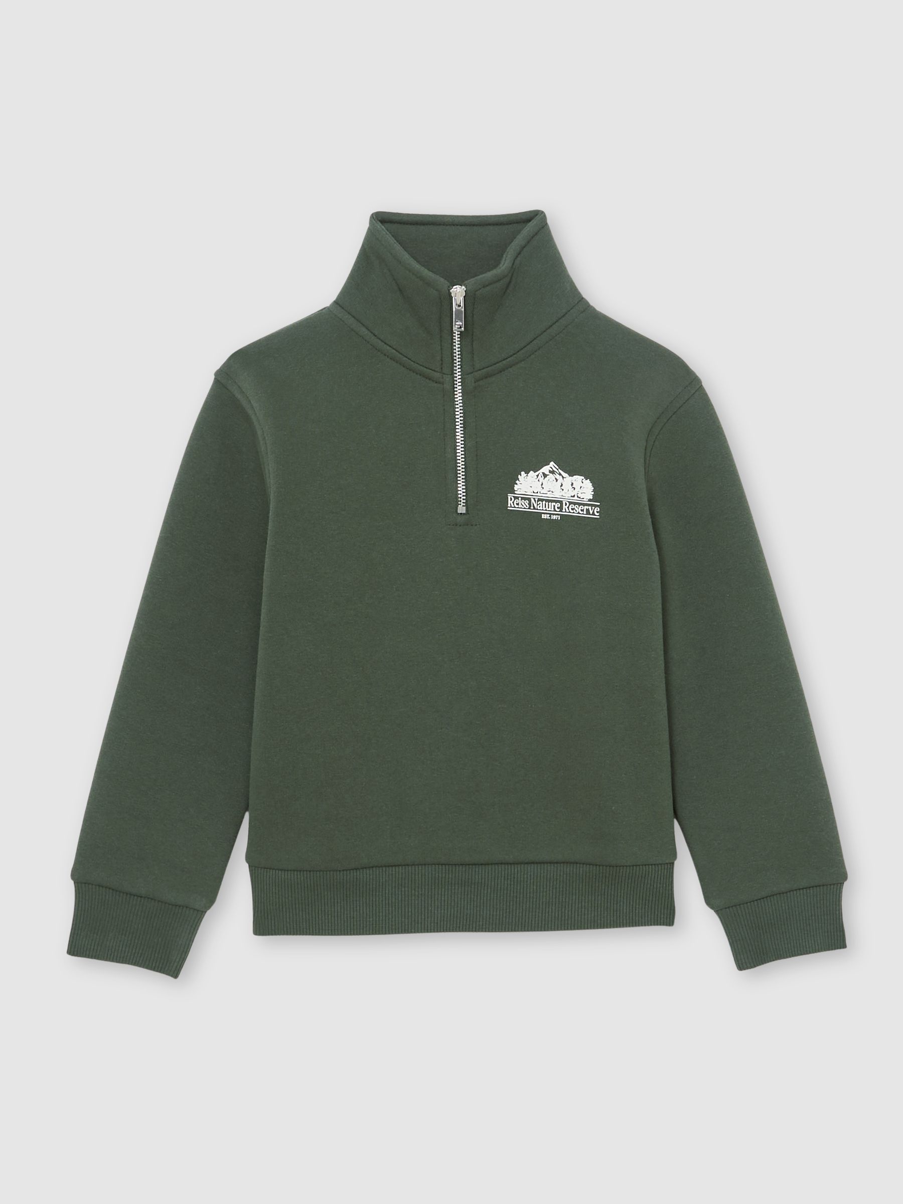 Nature Reserve Half-Zip Sweatshirt Cotton-Blend in Green - Image 2 of 4