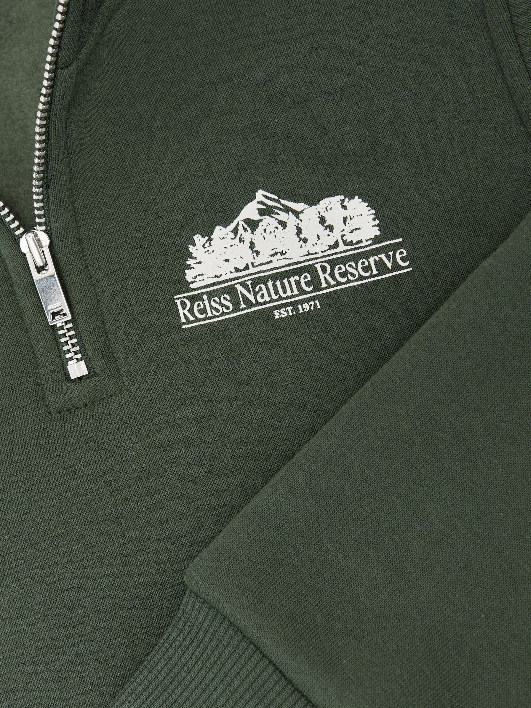 Nature Reserve Half-Zip Sweatshirt Cotton-Blend in Green - Image 4 of 4