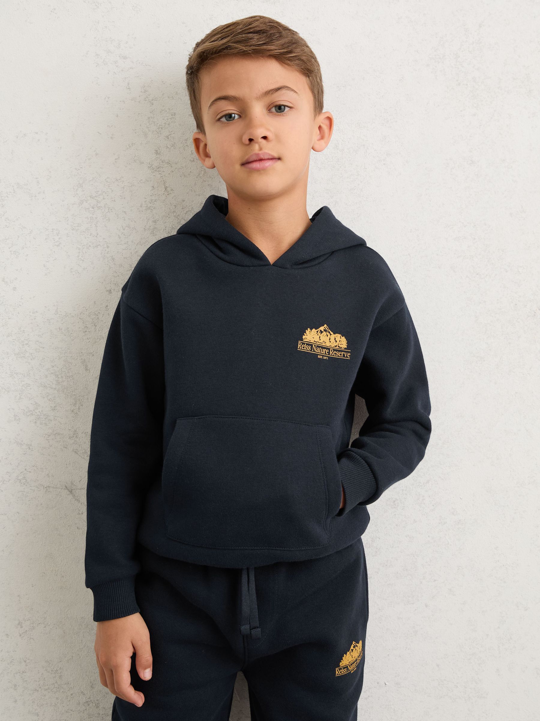 Hoodie in Navy - Image 1 of 4