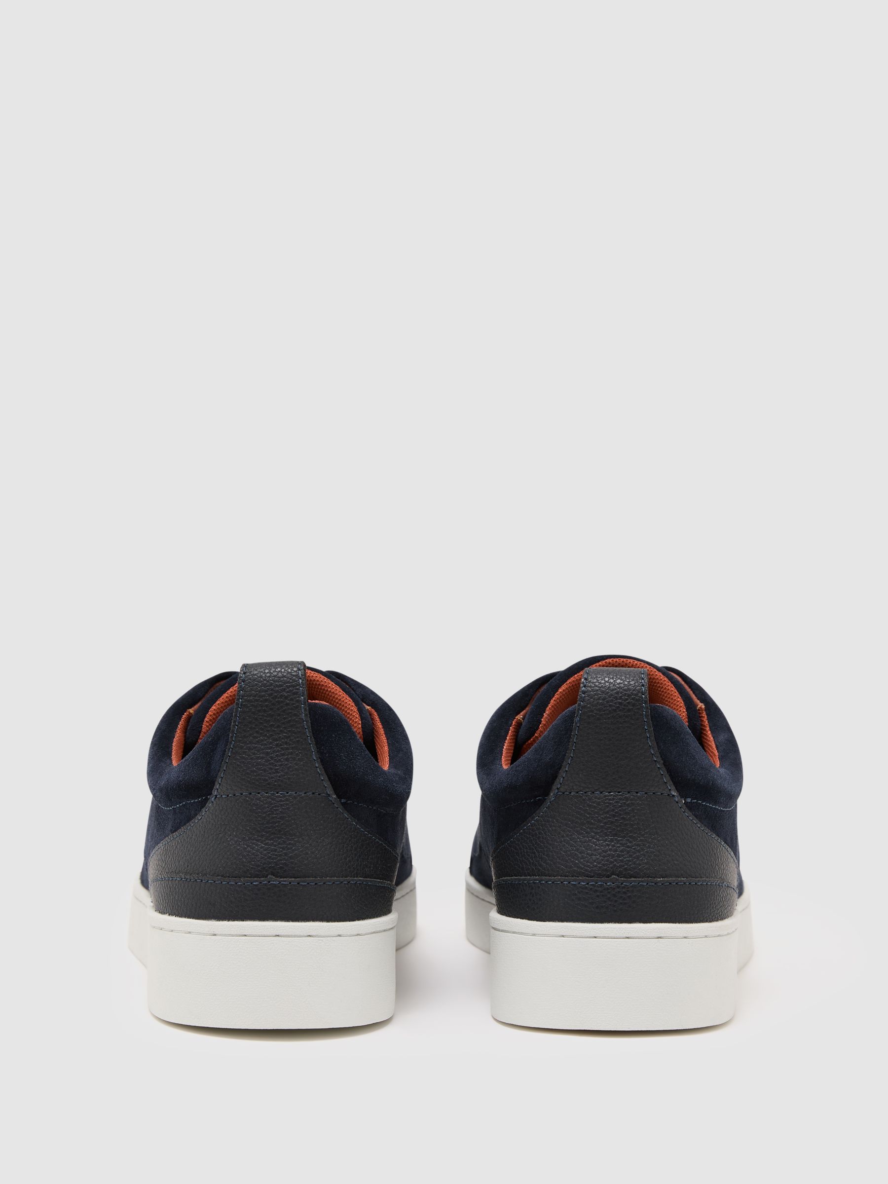 Suede Elasticated-Lace Hybrid Trainers in Navy - image 5