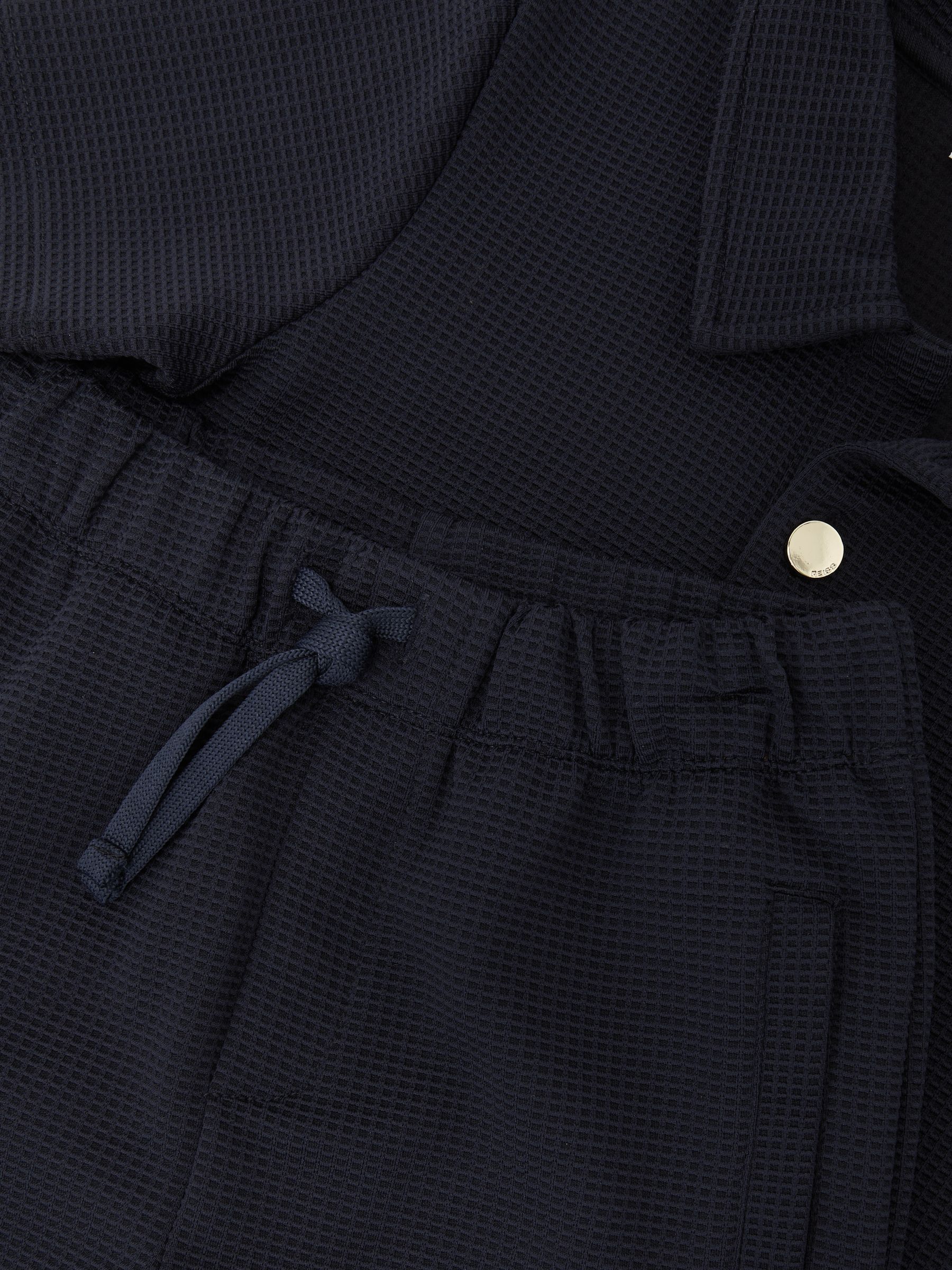 9-13 yrs Waffle Polo and Shorts Set in Navy - Image 5 of 5