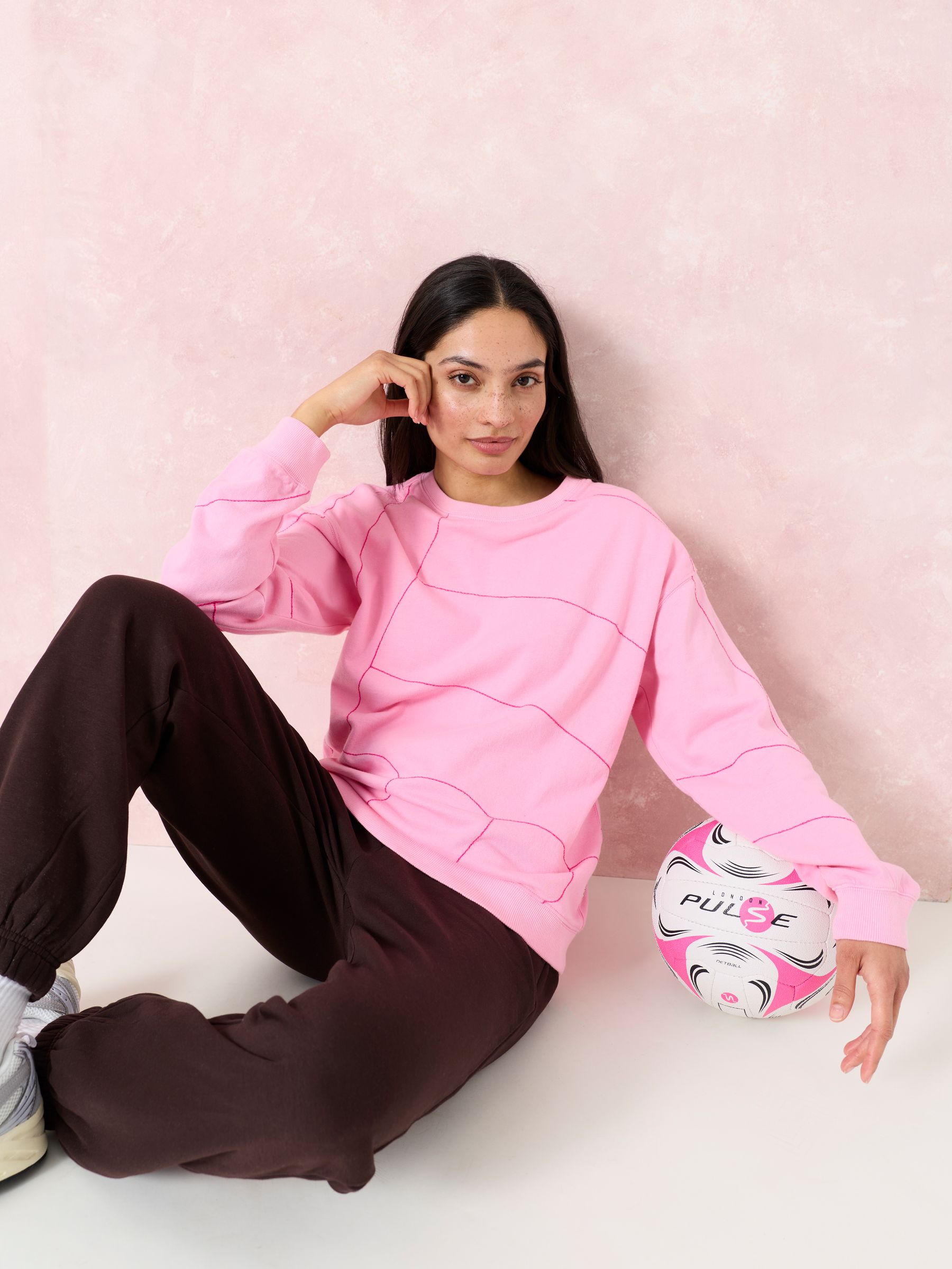 Georgia Pink Pulse Graphic Sweat - Image 1 of 5