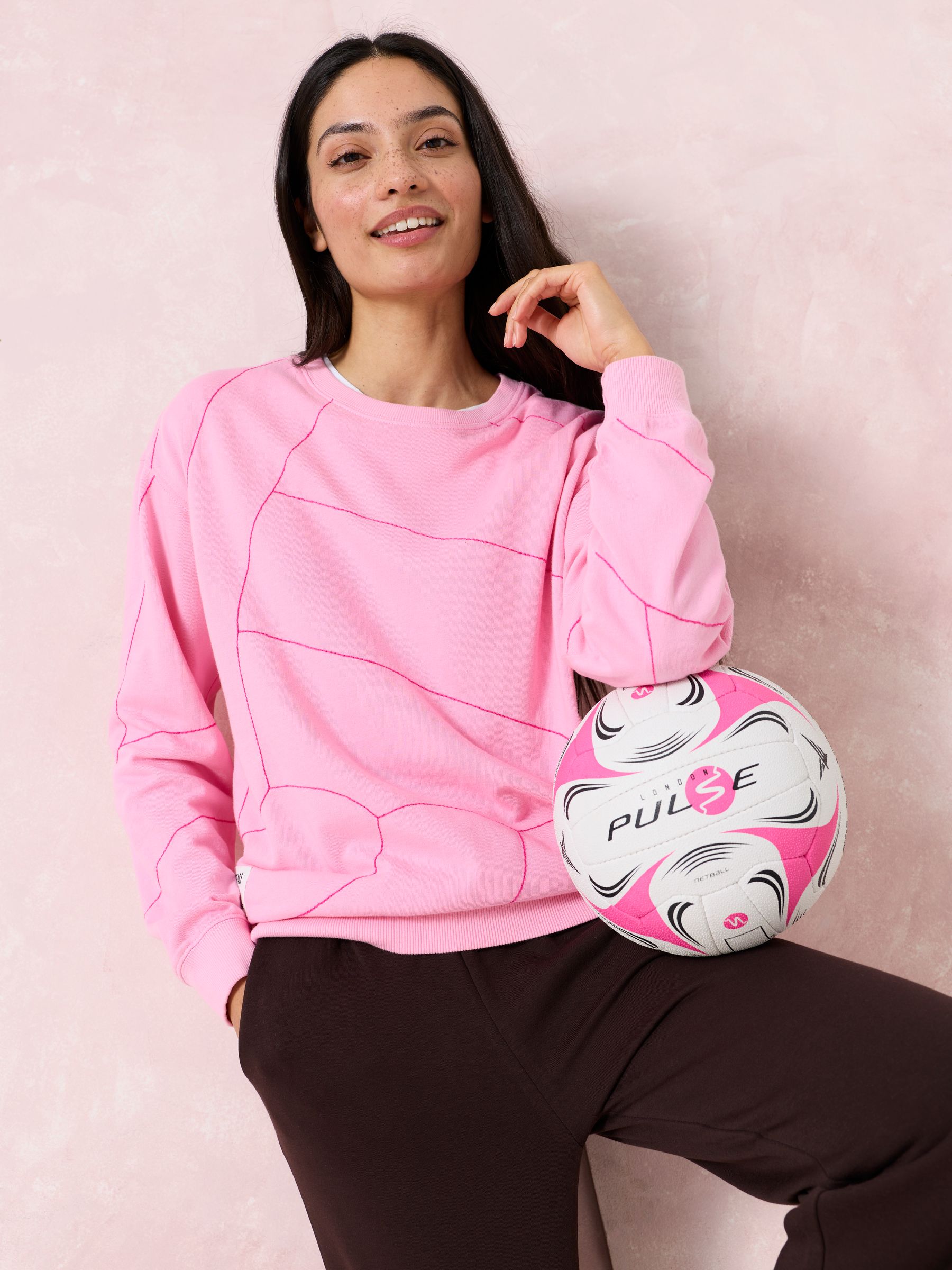 Georgia Pink Pulse Graphic Sweat - Image 3 of 5