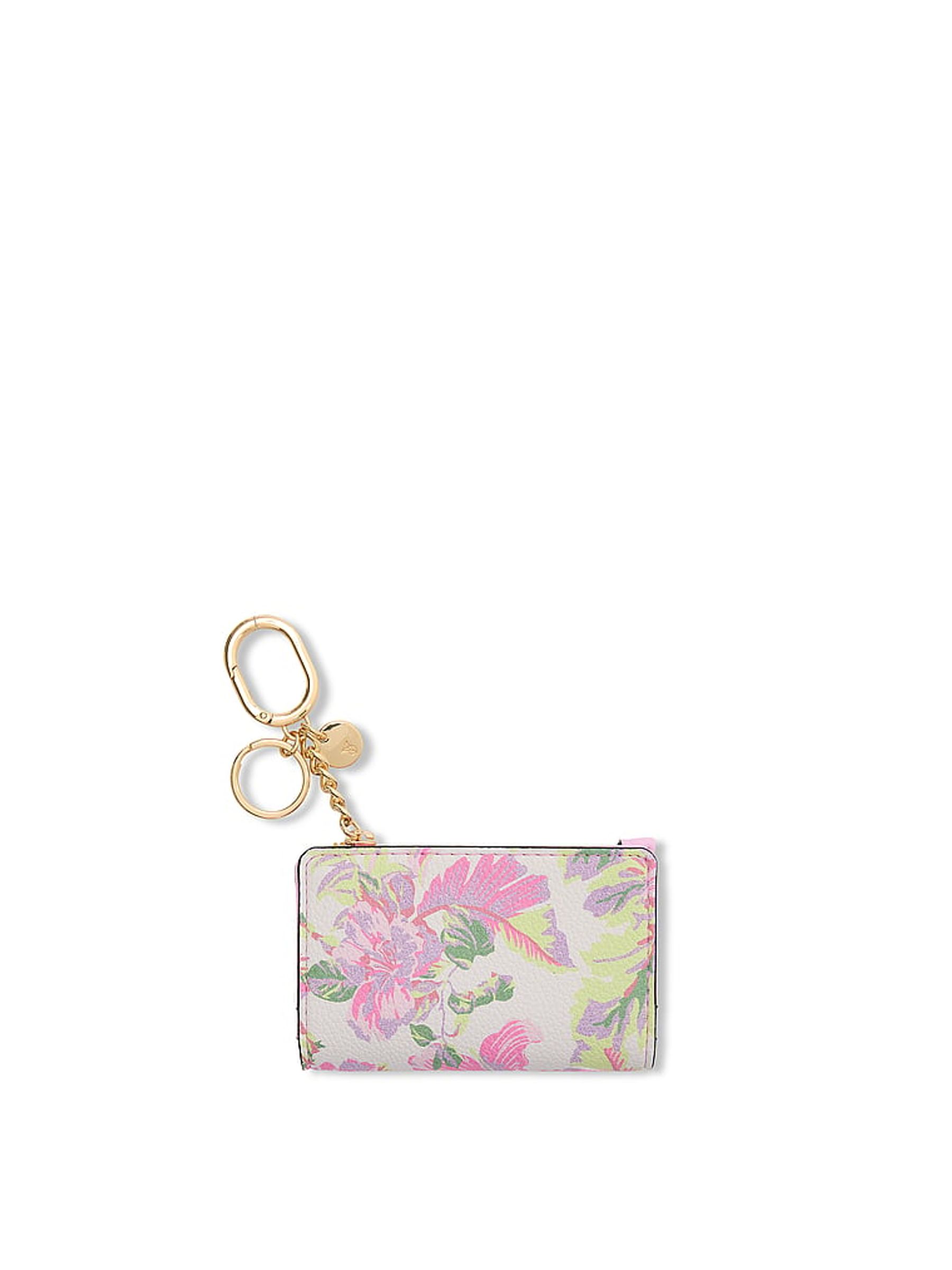 White Spring Floral Foldable Keyring Card Holder - Image 1 of 3