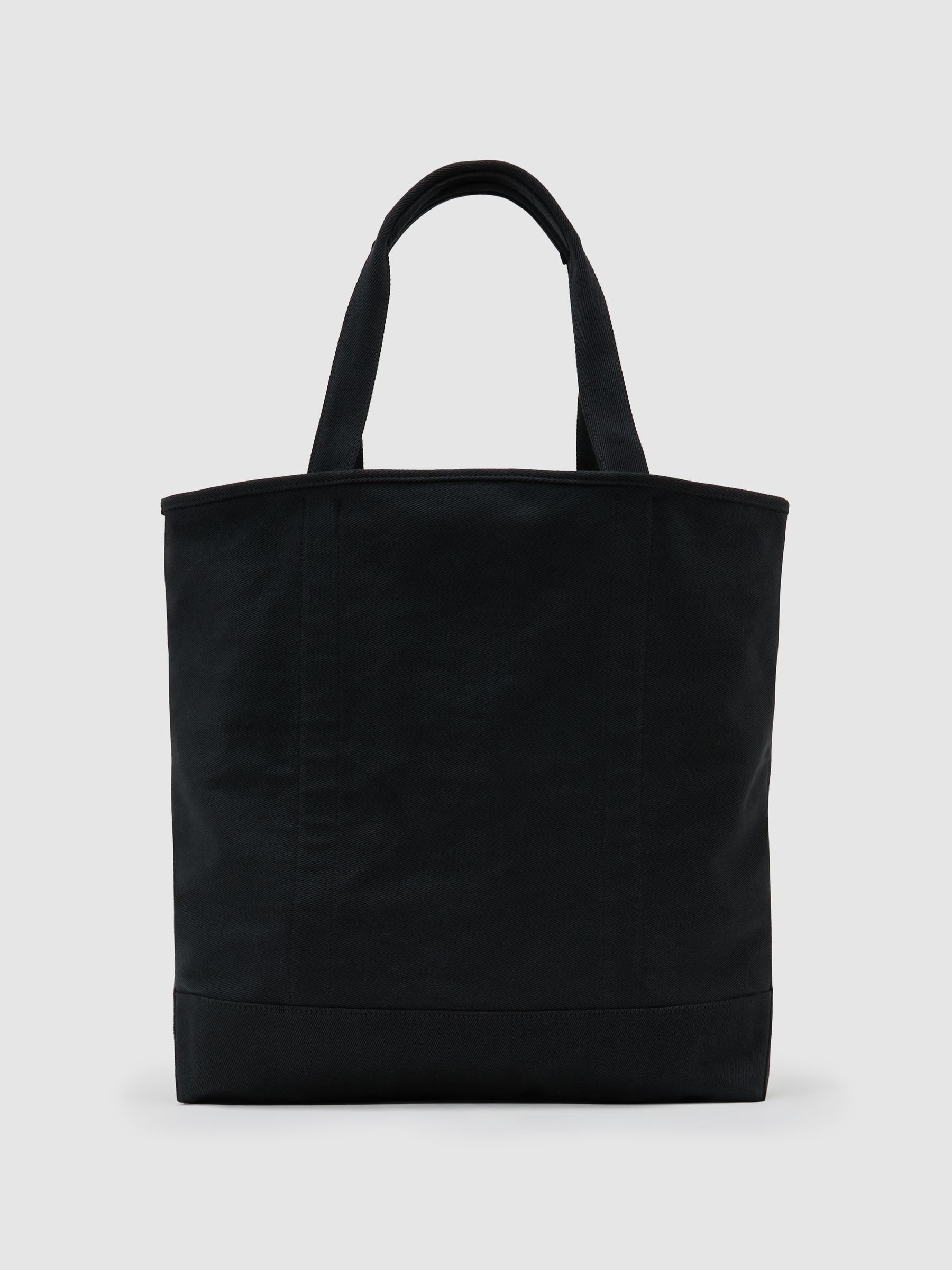 Monogram-Patch Canvas Tote Bag in Black - Image 5 of 6