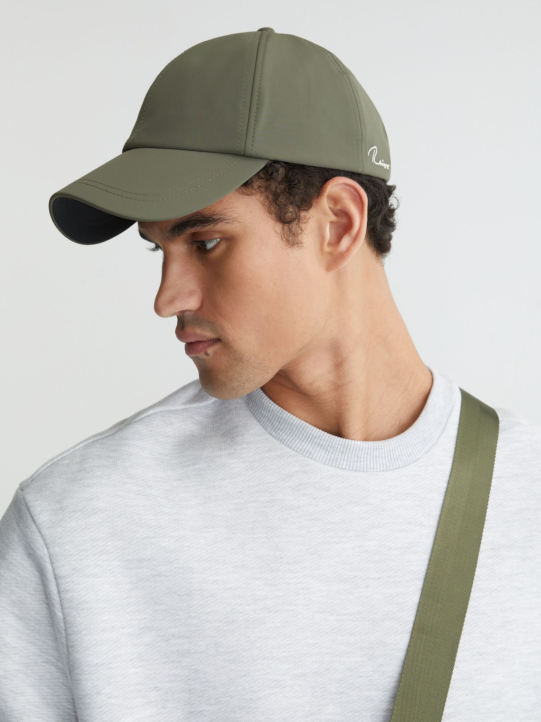 Technical Logo-Embroidered Baseball Hat in Khaki Green - image 5