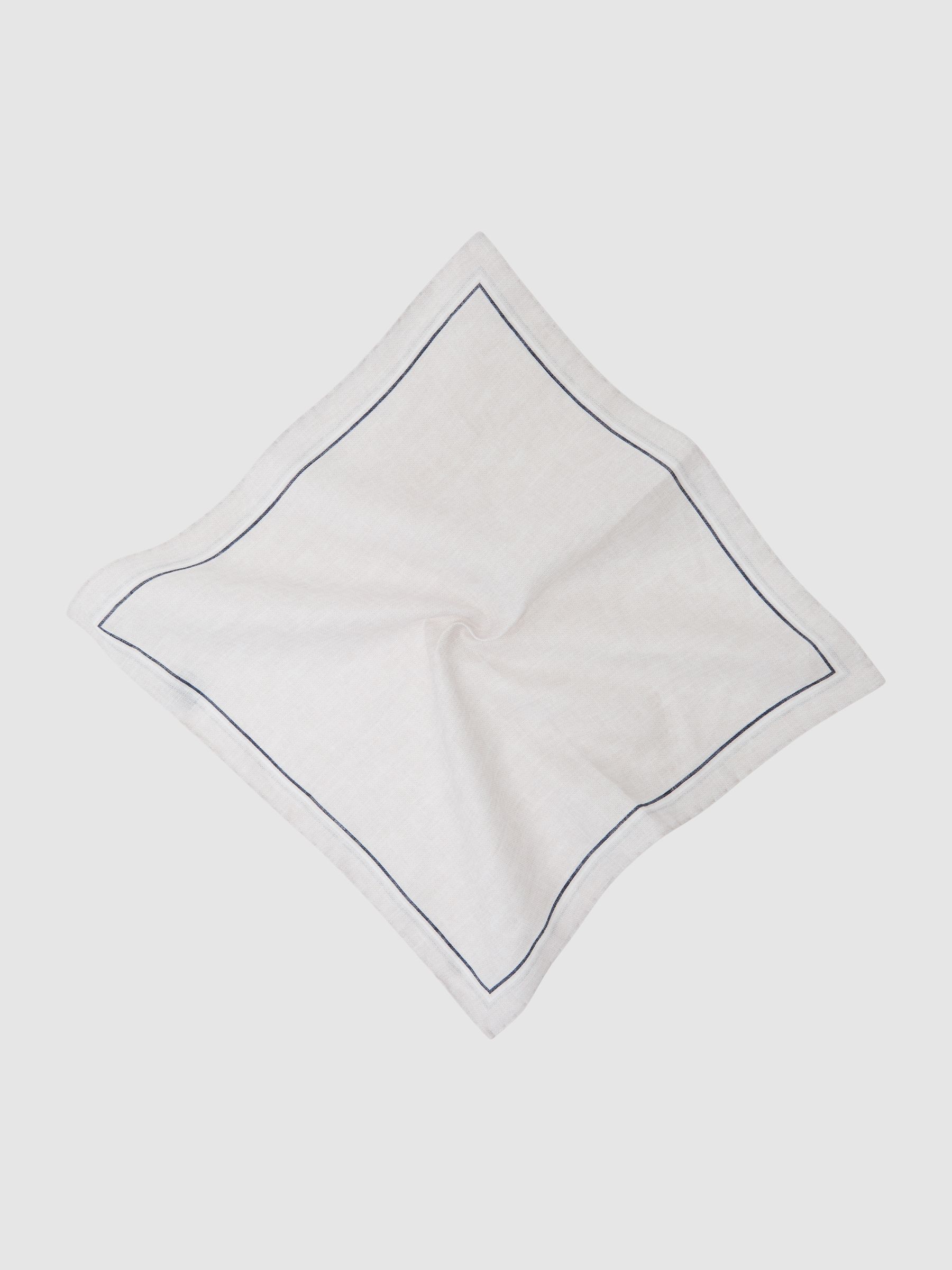 Linen Pocket Square in Stone - image 1