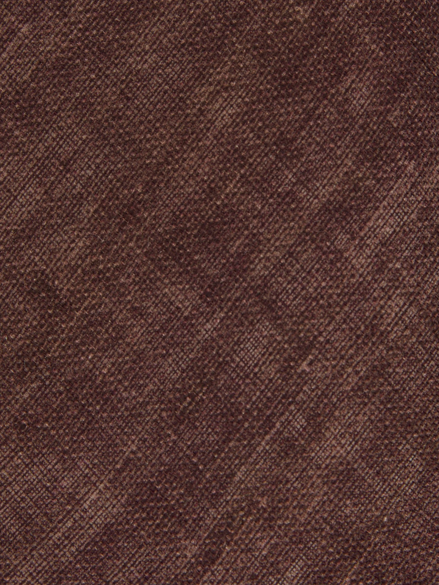 Linen Woven Tie in Chocolate Brown - image 2