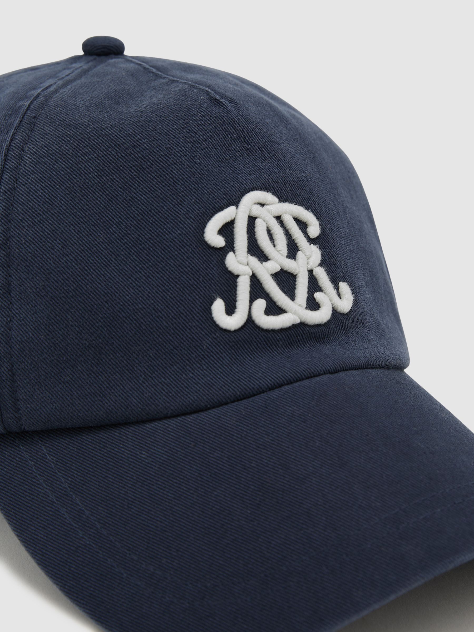 Monogram-Embroidered Baseball Cap in Navy - image 3