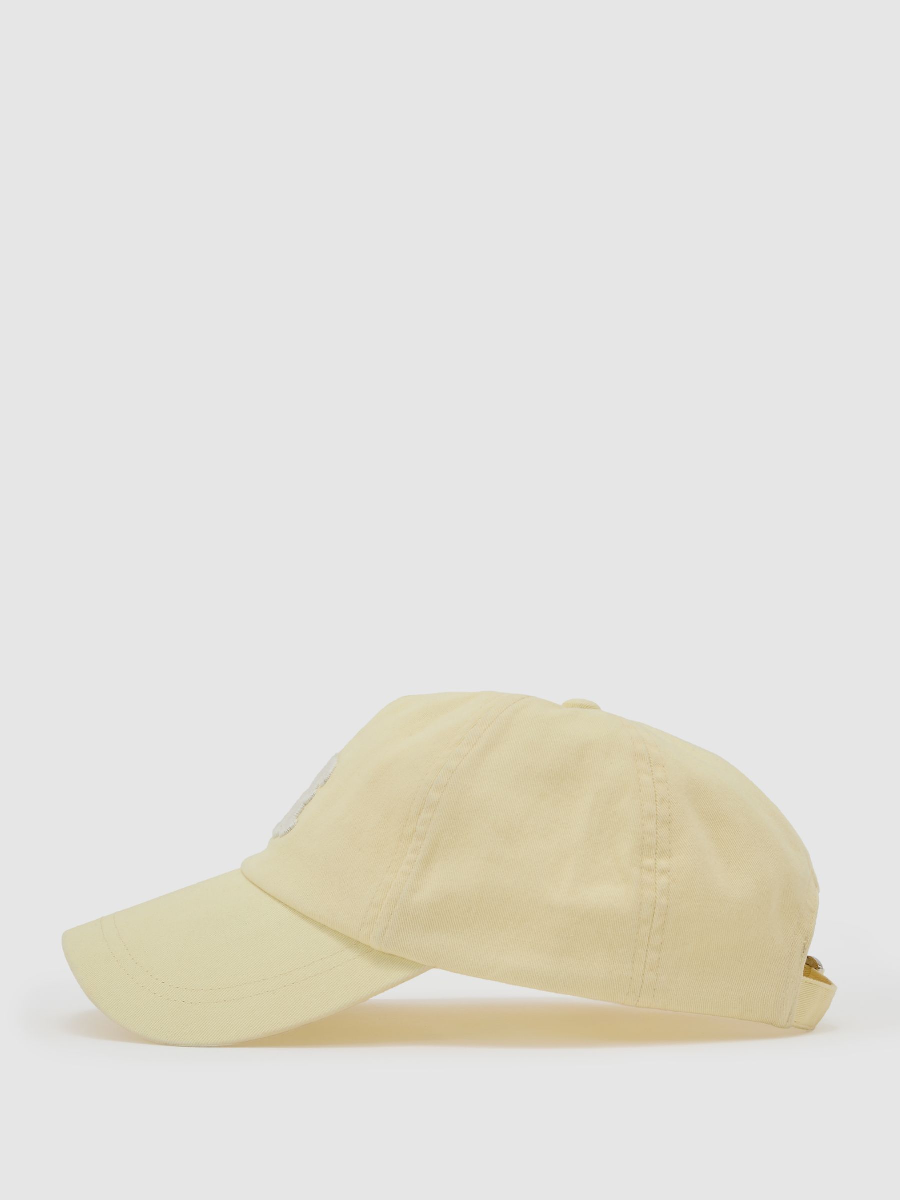 Monogram-Embroidered Baseball Cap in Powder Yellow - image 4