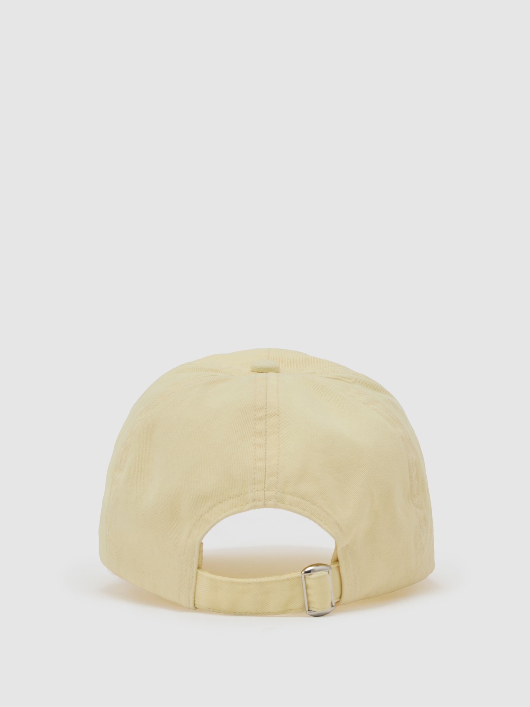 Monogram-Embroidered Baseball Hat in Powder Yellow - Image 4 of 5