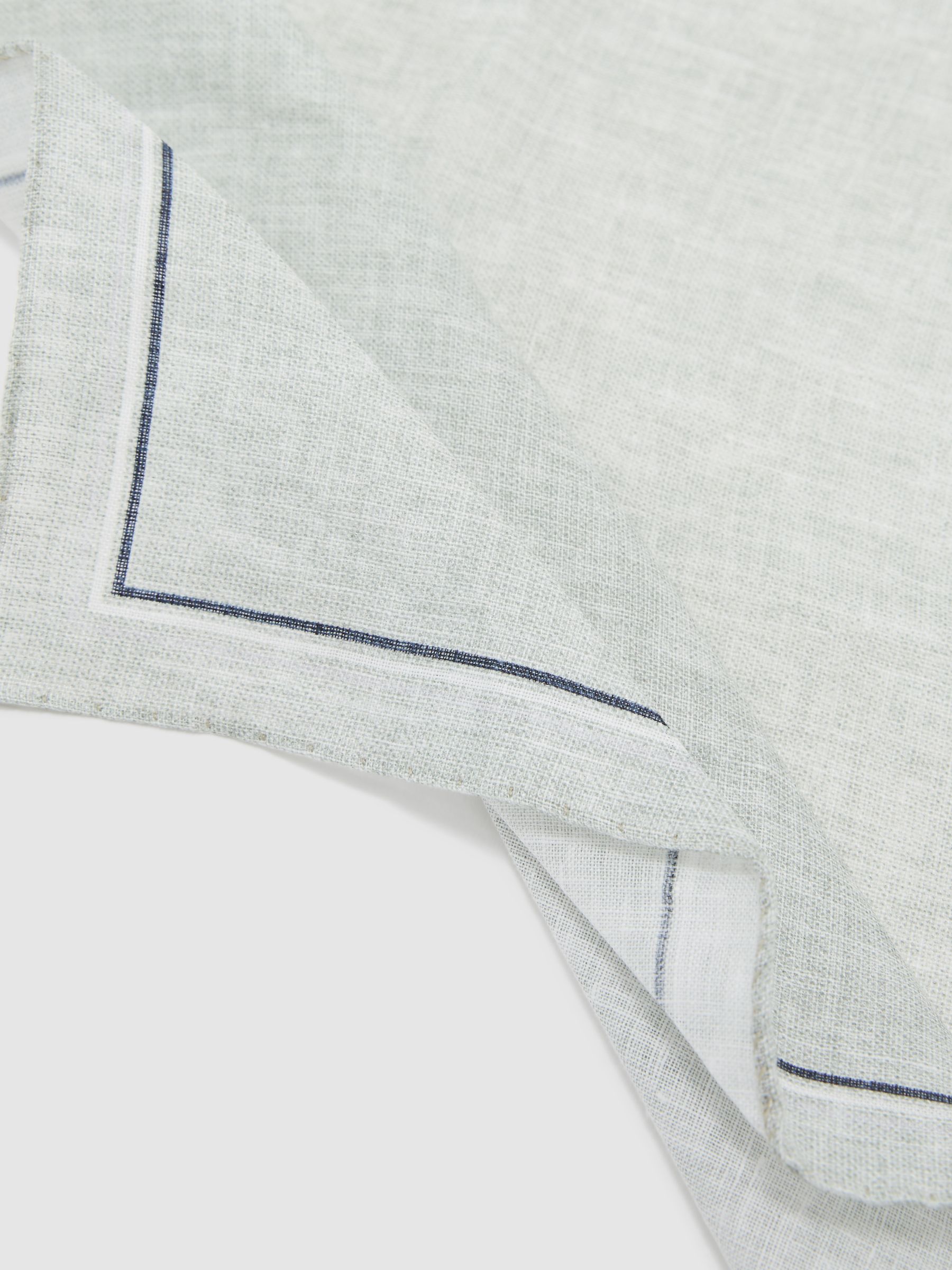 Linen Pocket Square in Light Sage Green - image 2