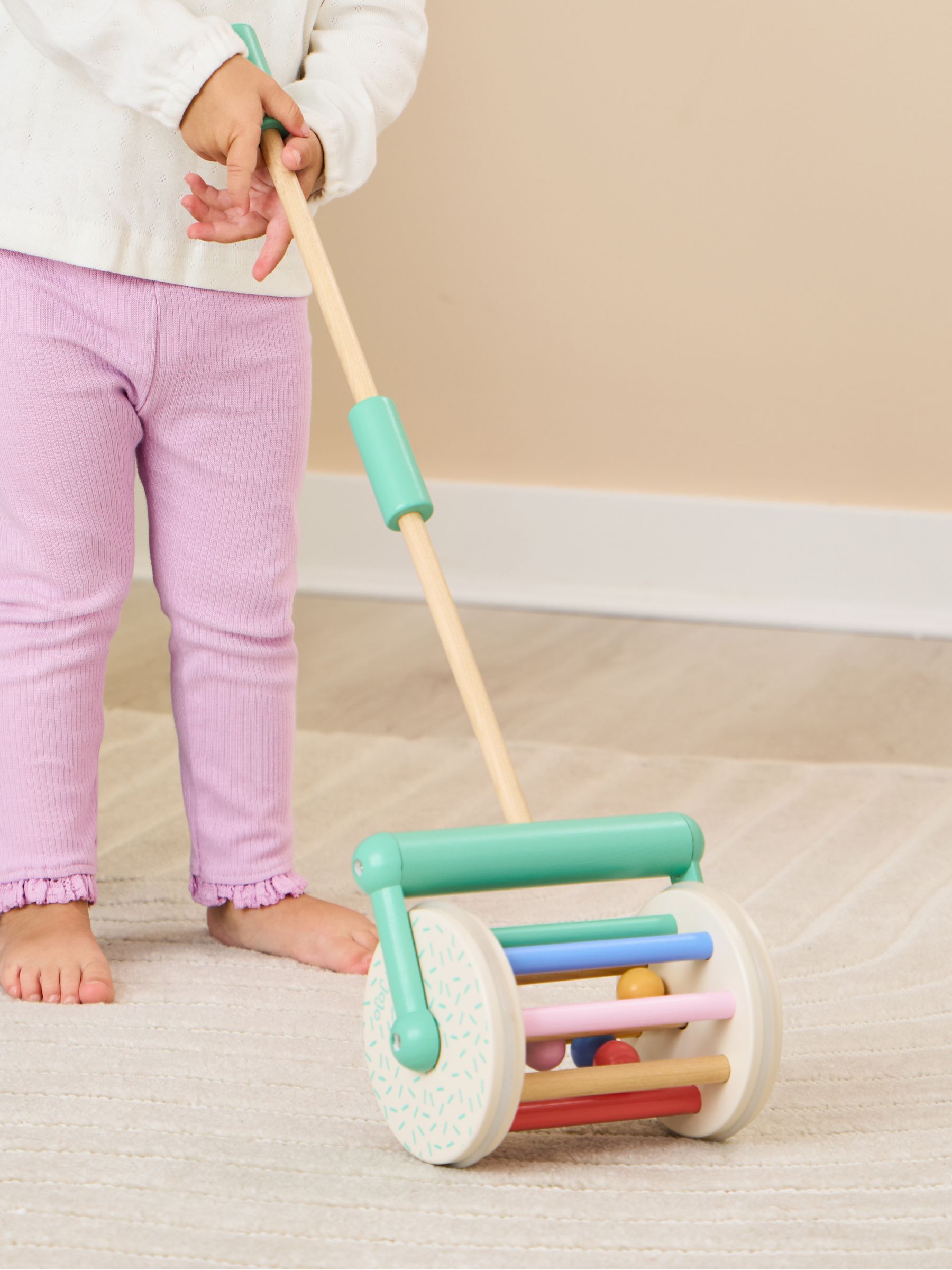 White Push Along Rattle - Image 1 of 3