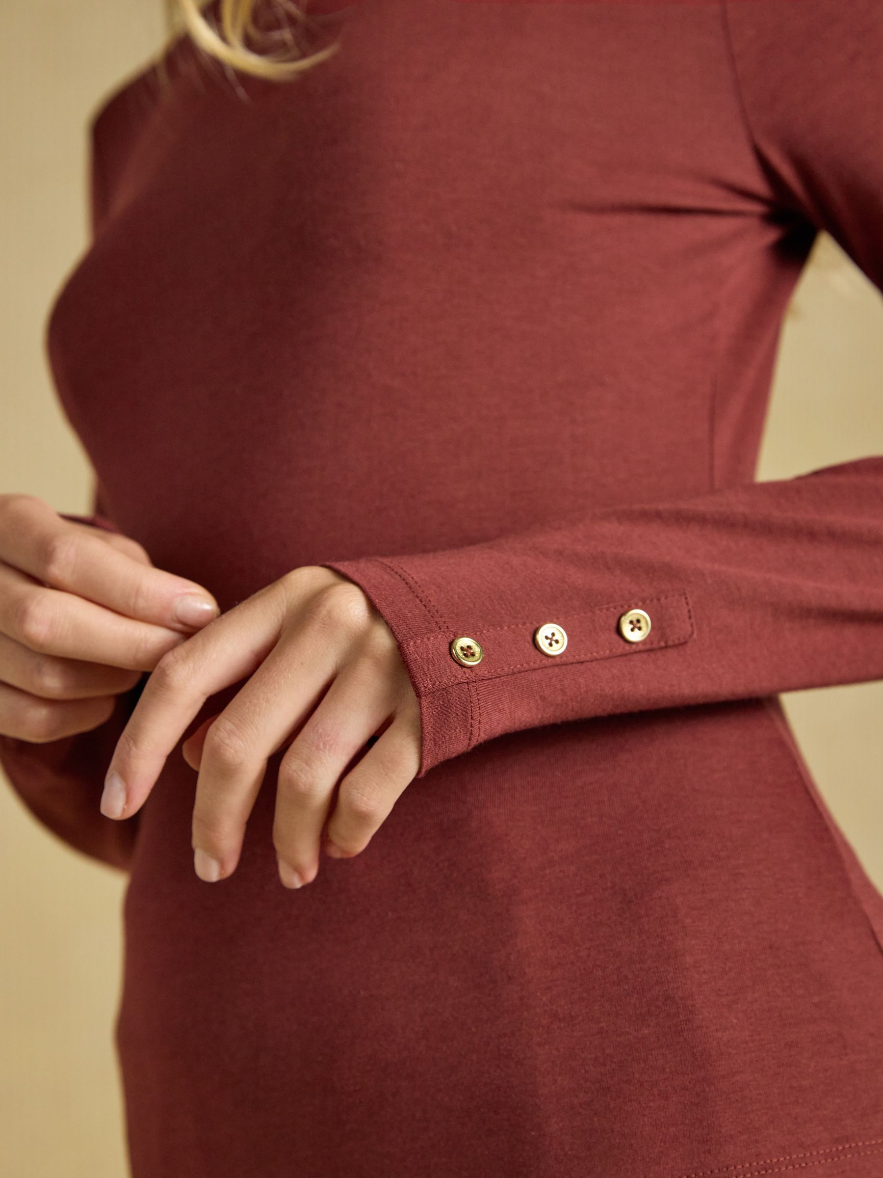 Amy Khaki/Russet Jersey Layering Tops 2 Pack - Image 7 of 7