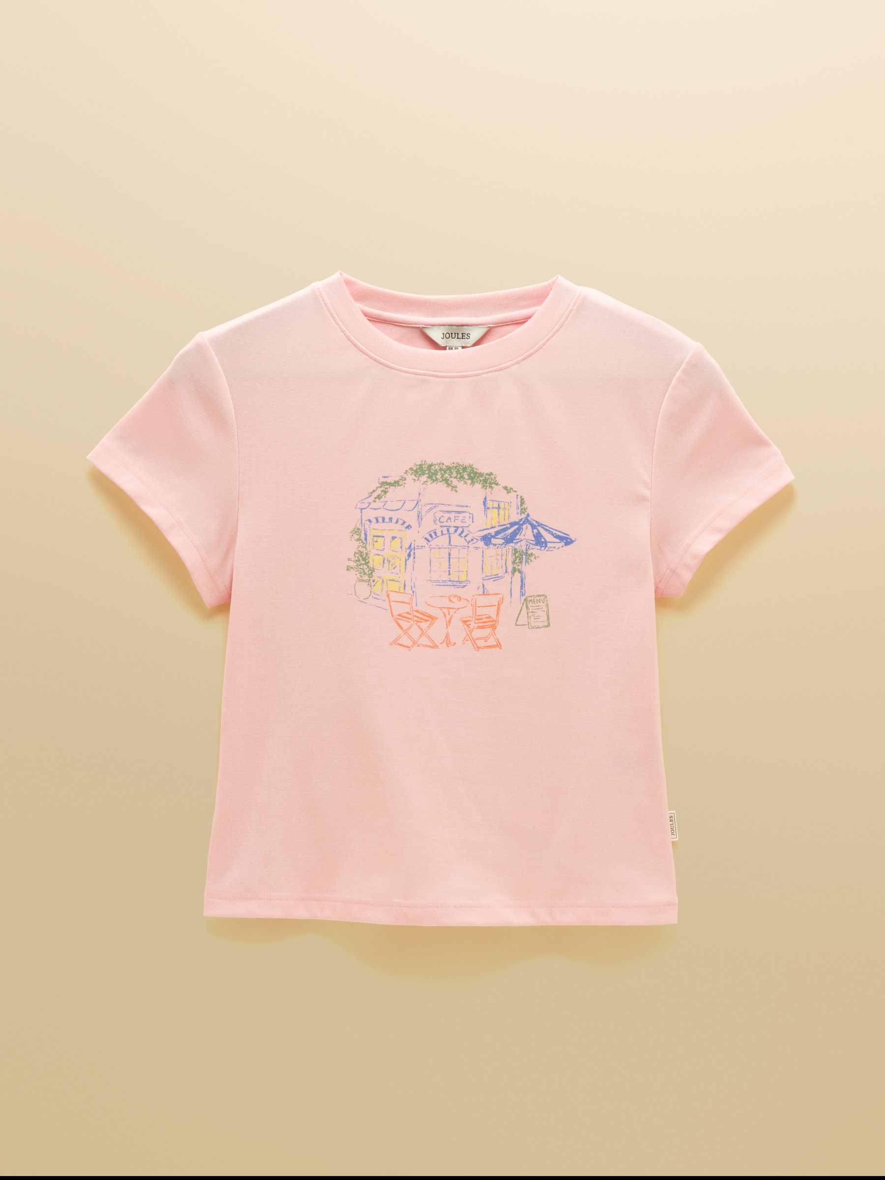 Cafe Scene Fitted Cotton-Rich T-Shirt - Image 6 of 6