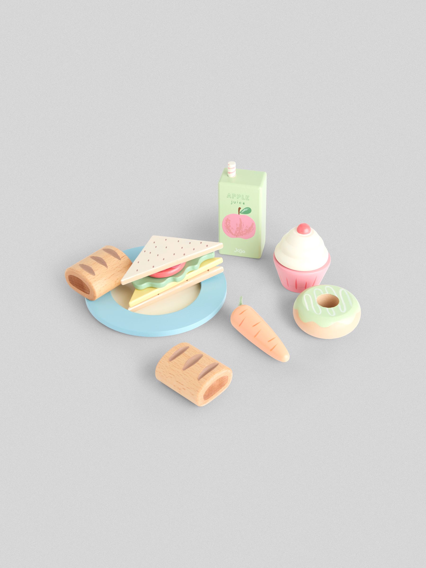 Yellow Picnic Basket with Wooden Food - Image 4 of 8