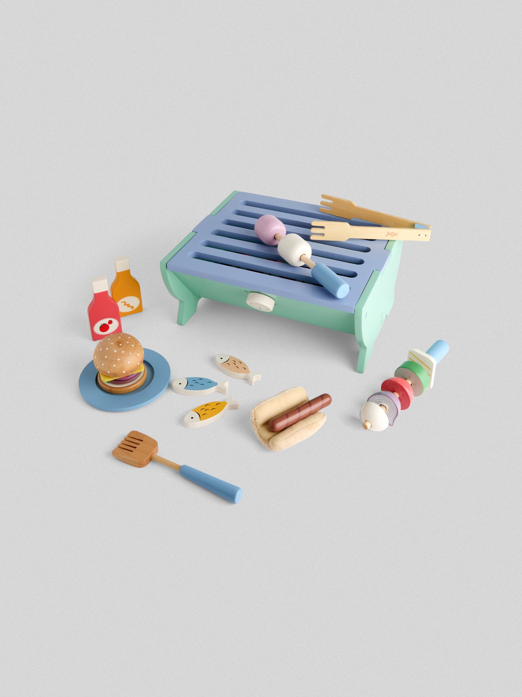 Blue Wooden Barbecue Play Set - Image 2 of 5