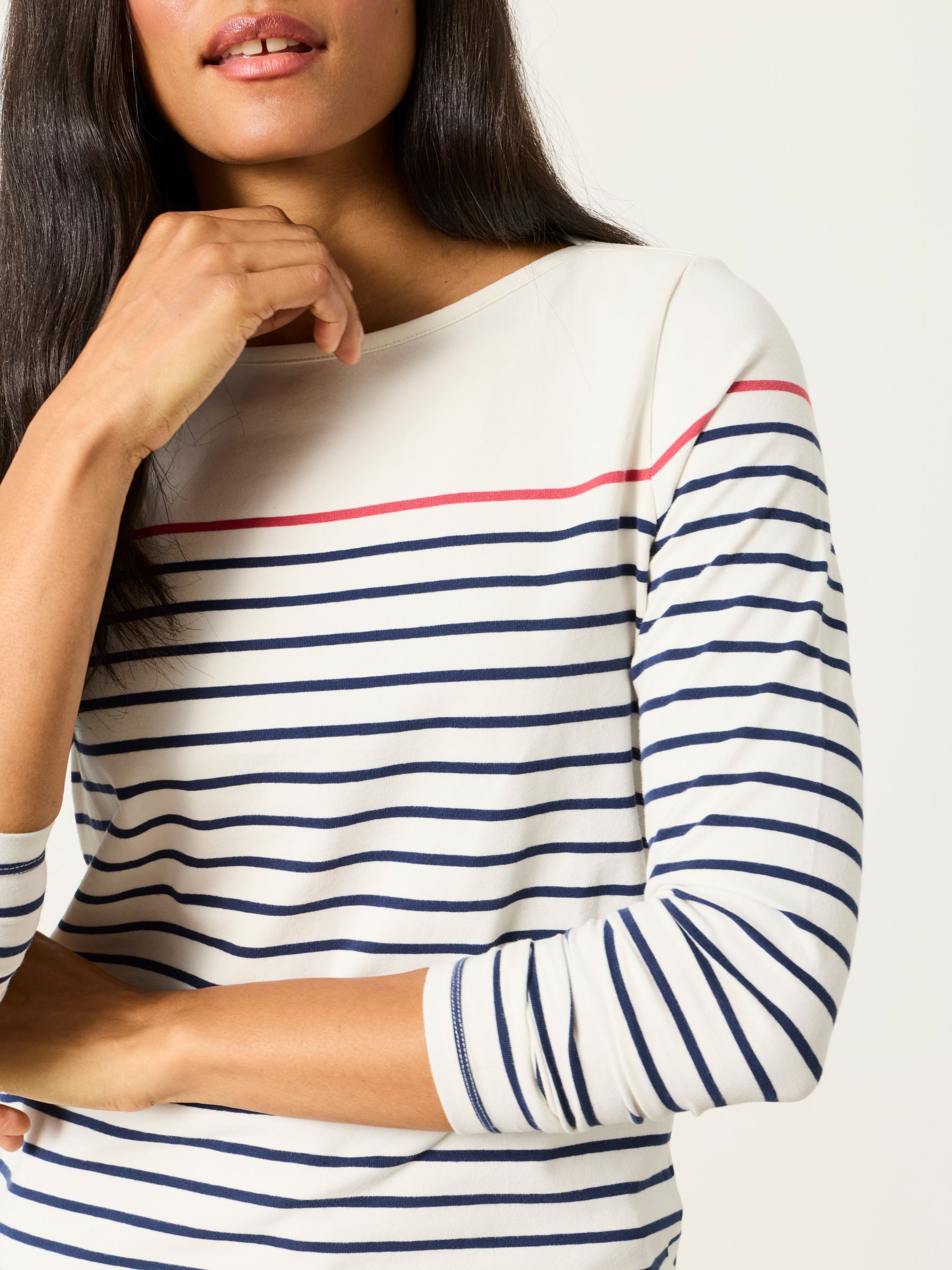 Ivory Pop Stripe Long Sleeve Top - Image 3 of 6