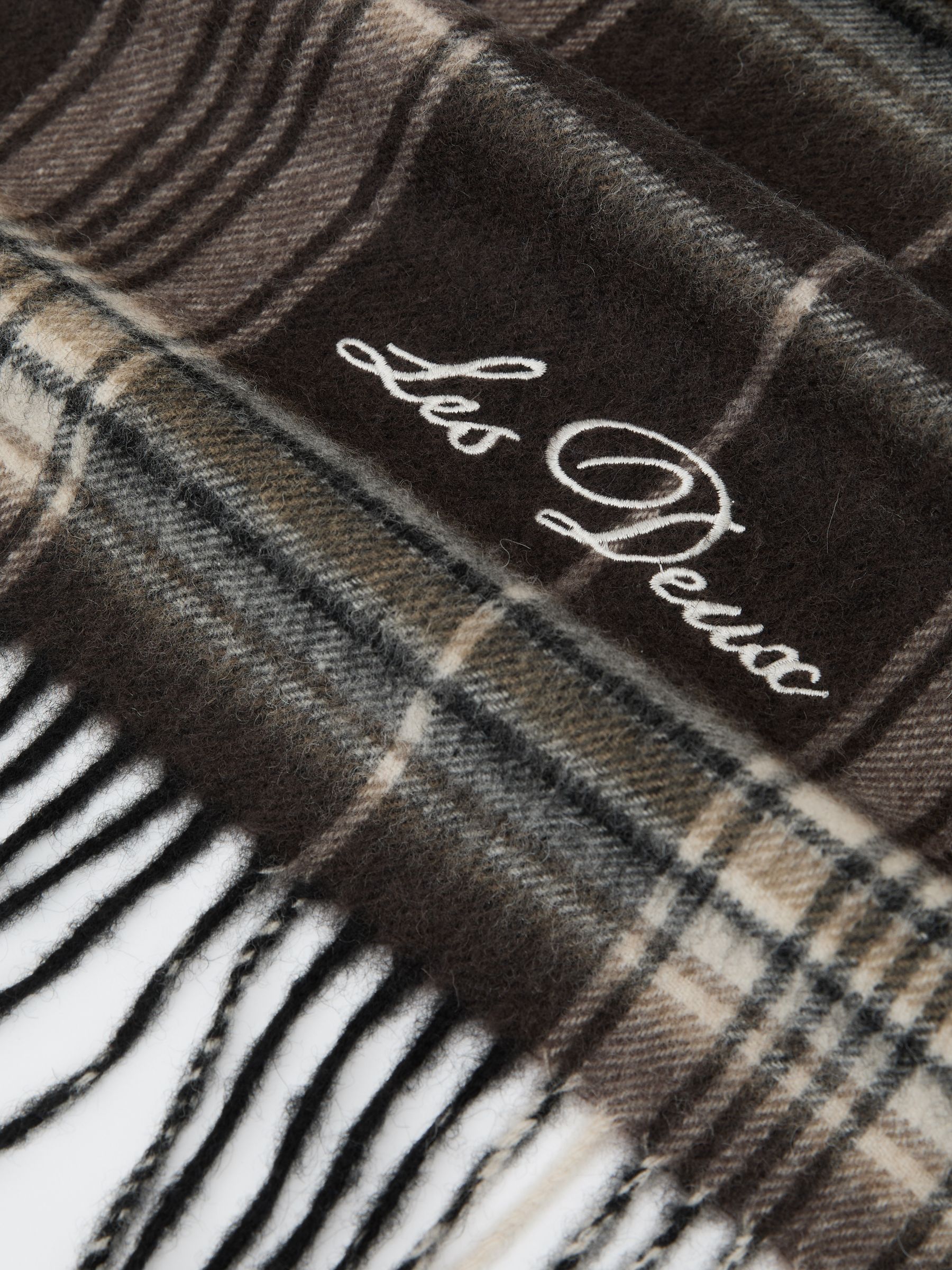 Check Wool Scarf in Delicioso - Image 3 of 4