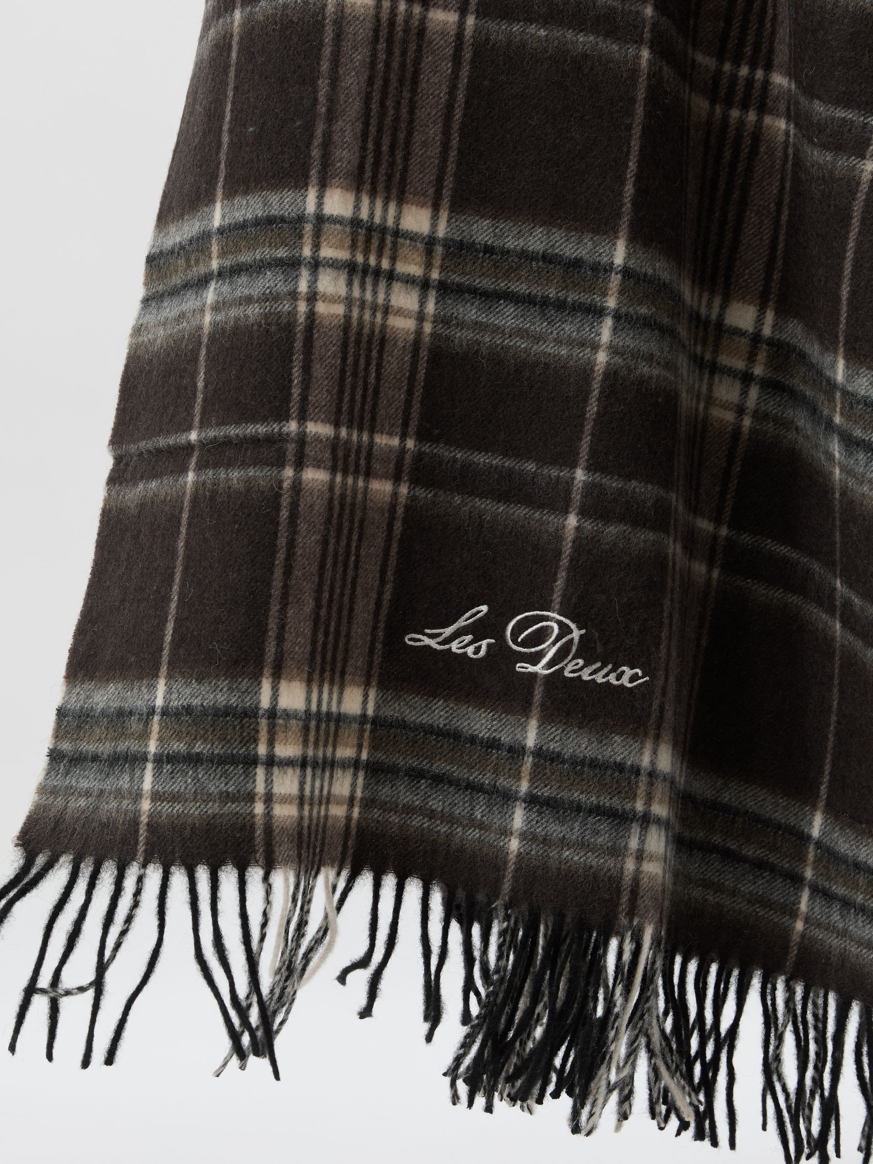 Check Wool Scarf in Delicioso - Image 4 of 4