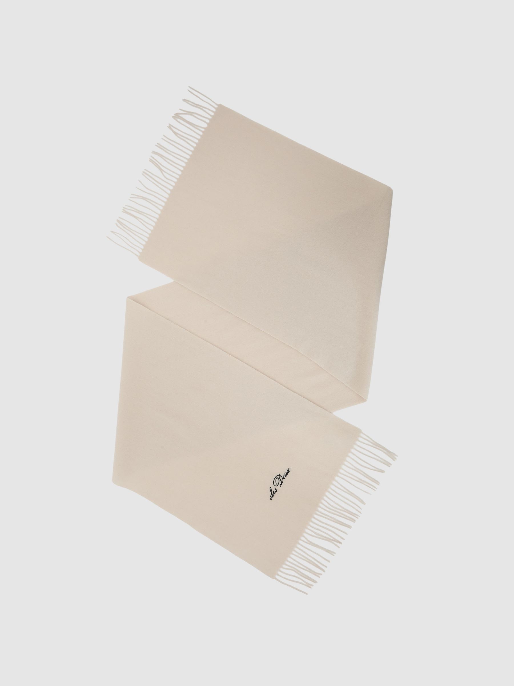 Wool Logo Embroidered Scarf in Ivory - Image 1 of 4