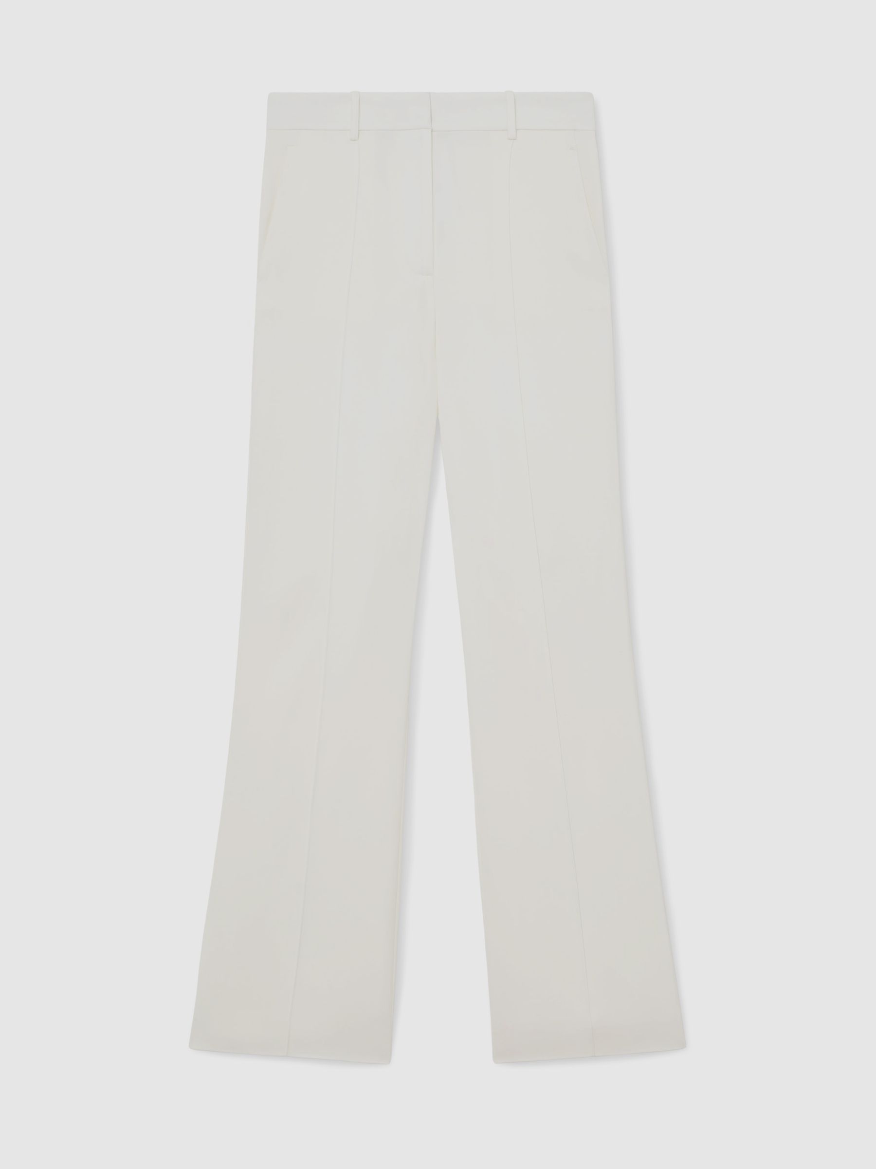 Wide-Leg Seam-Detail Trousers in Ivory - Image 2 of 7 Wide-Leg Seam-Detail Trousers in Ivory - Image 2 of 7