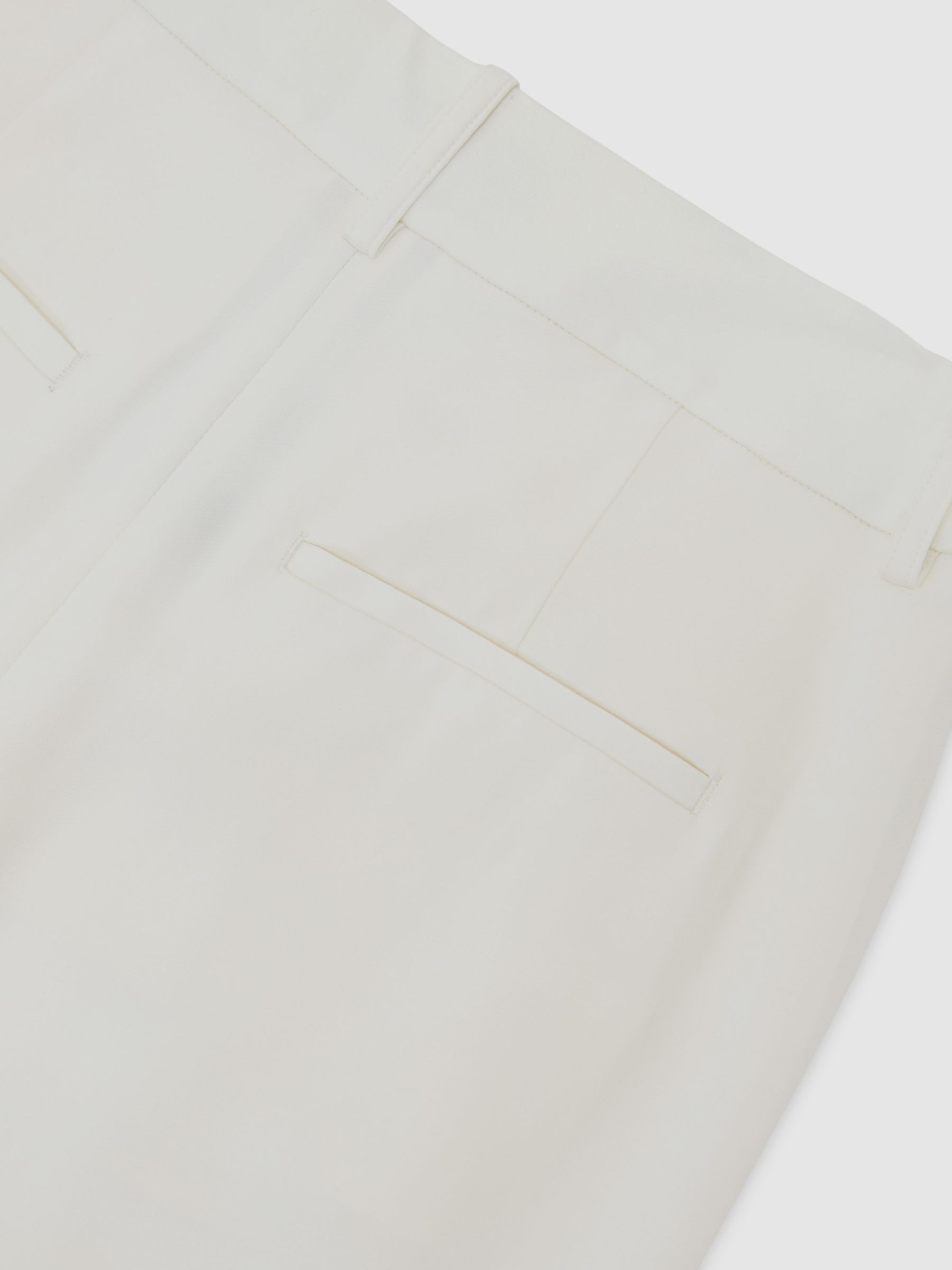 Petite Wide-Leg Seam-Detail Trousers in Ivory - Image 7 of 8