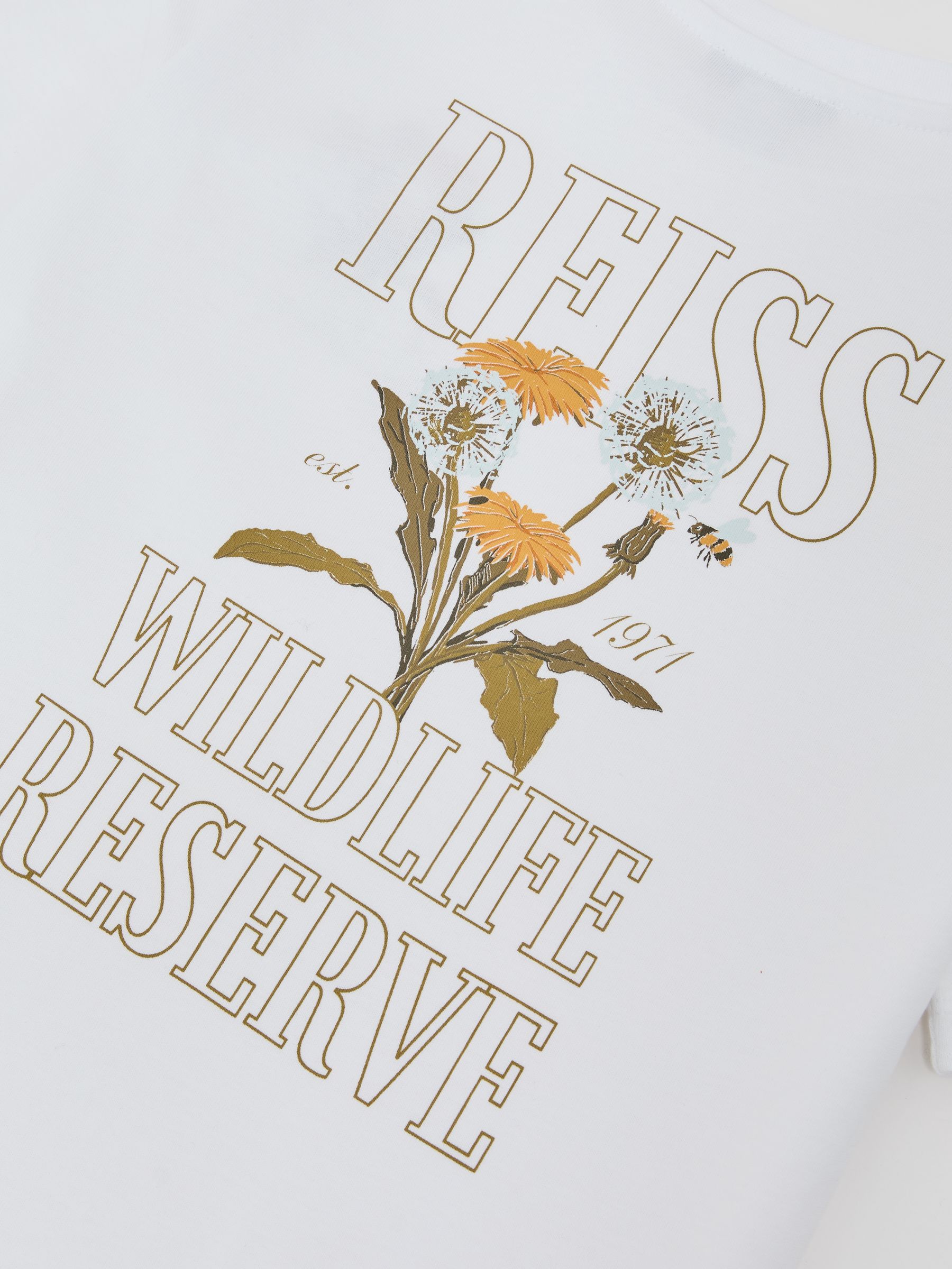 13-14 yrs Cotton Dandelion Logo T-Shirt in White - Image 4 of 4