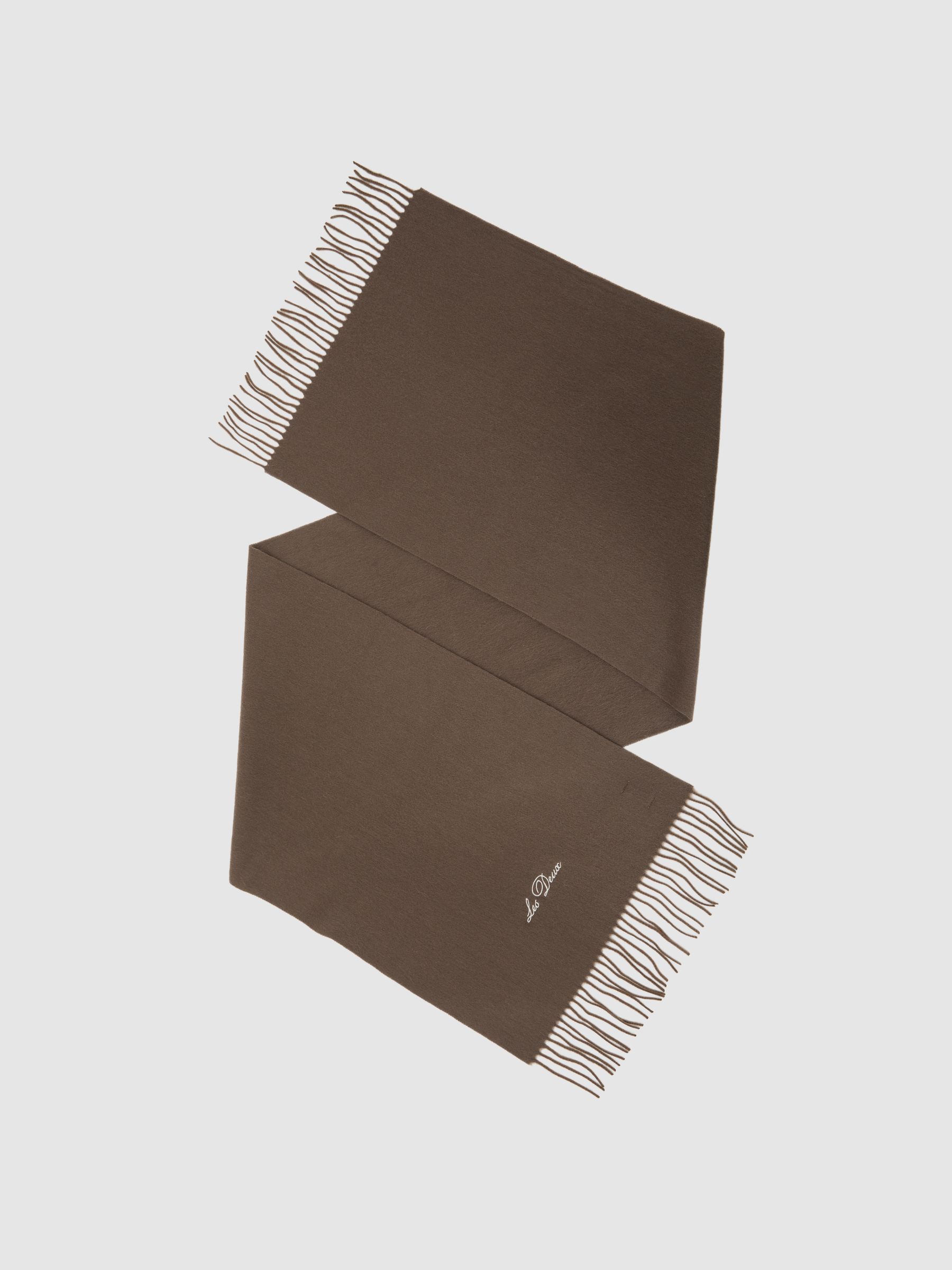 Wool Logo Embroidered Scarf in Mountain Grey Melange - Image 1 of 4