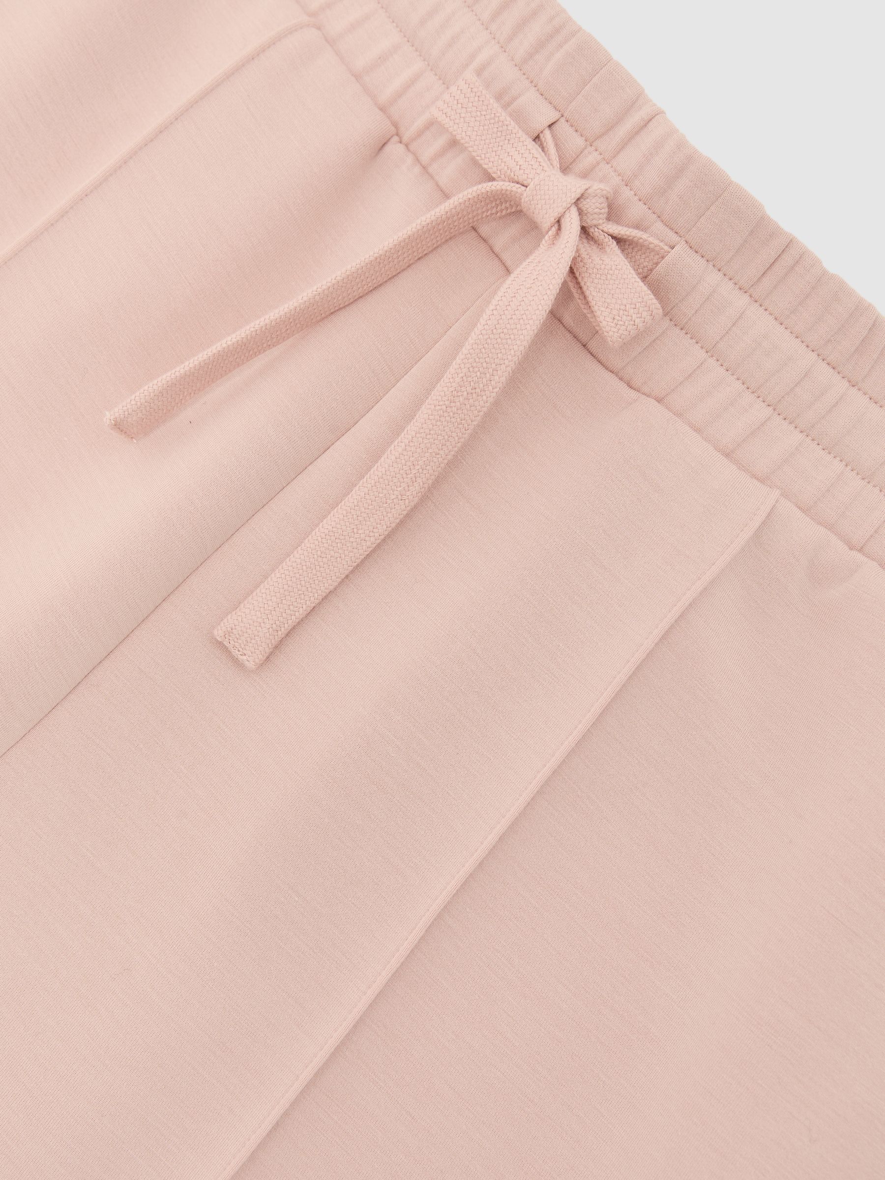 Premium Interlock Wide-Leg Joggers in Pale Pink - image 4