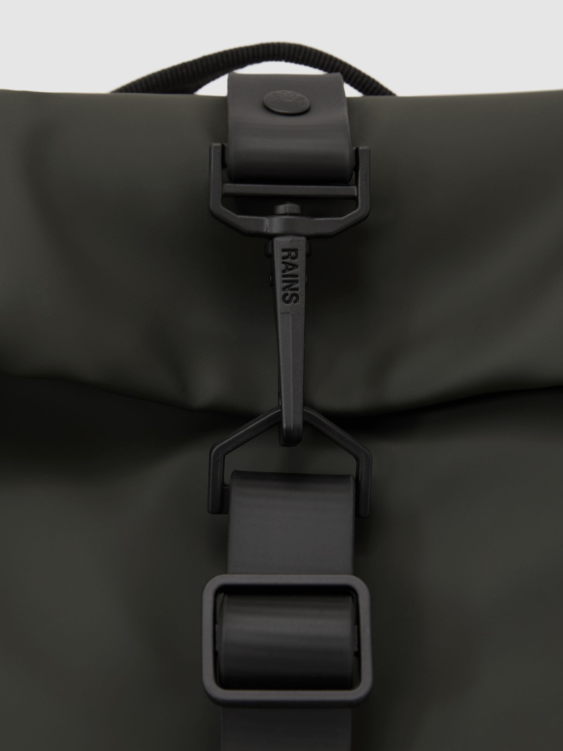 Rains Roll-Top Rucksack in Green - Image 4 of 4