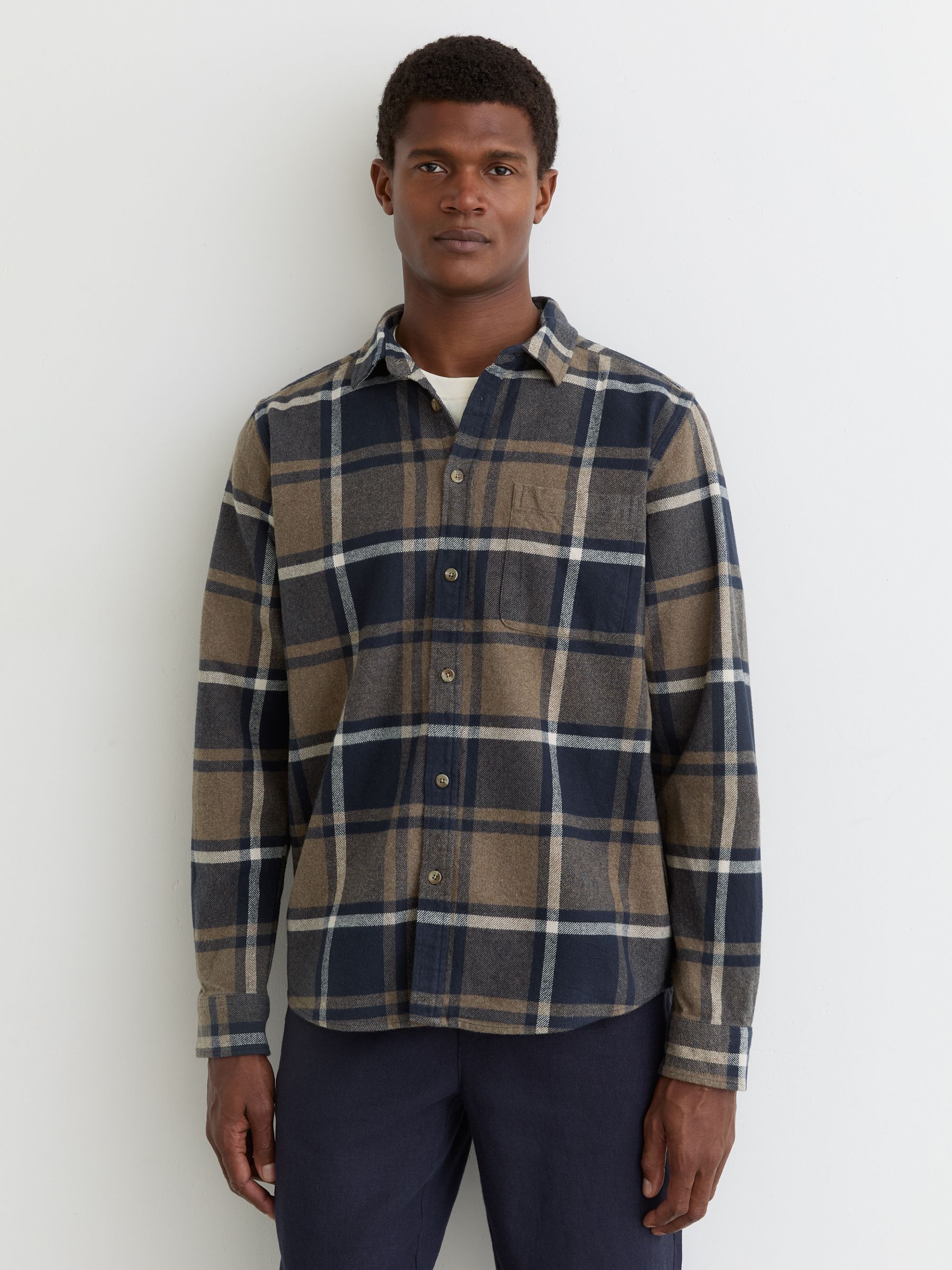 Cotton Check Flannel Shirt