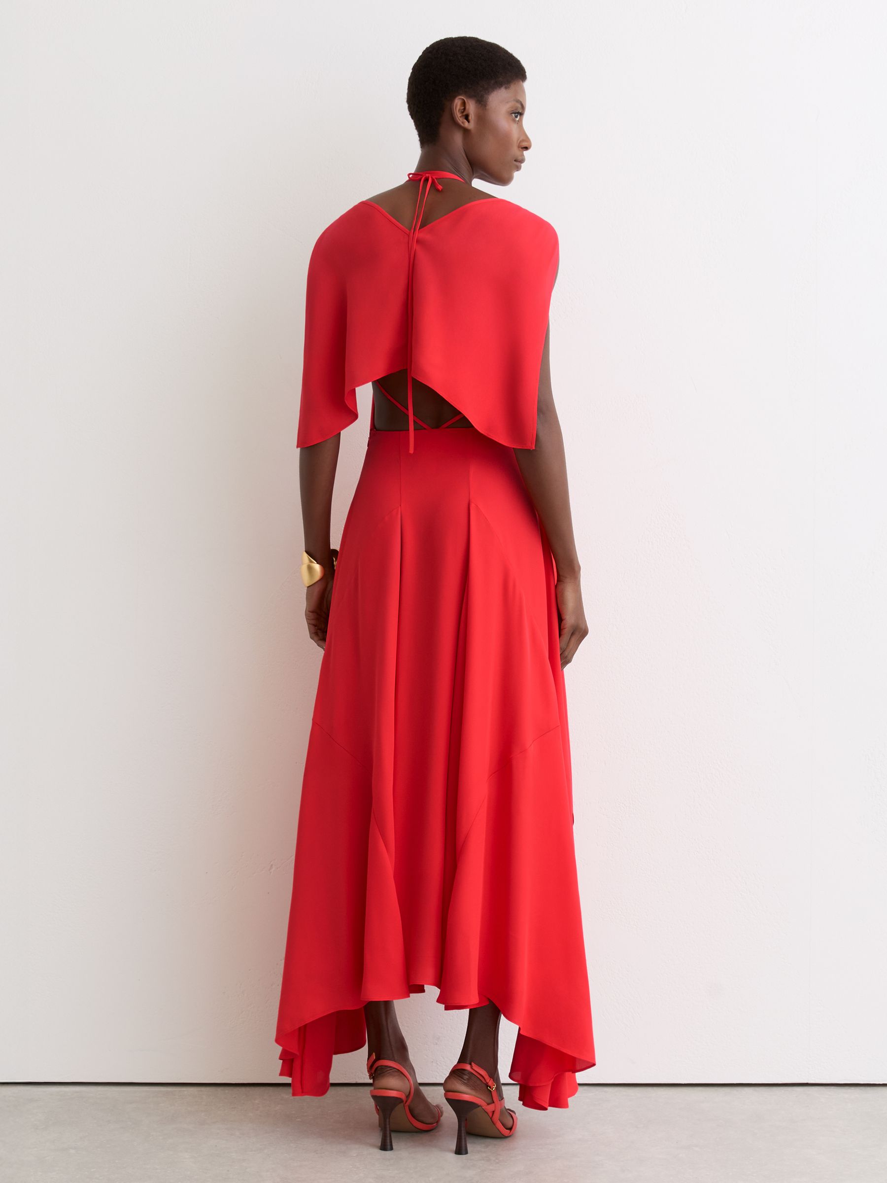 orange cape dress ASOS Design - Petite Long Sleeve Maxi Dress - Women - Polyester - 0 US