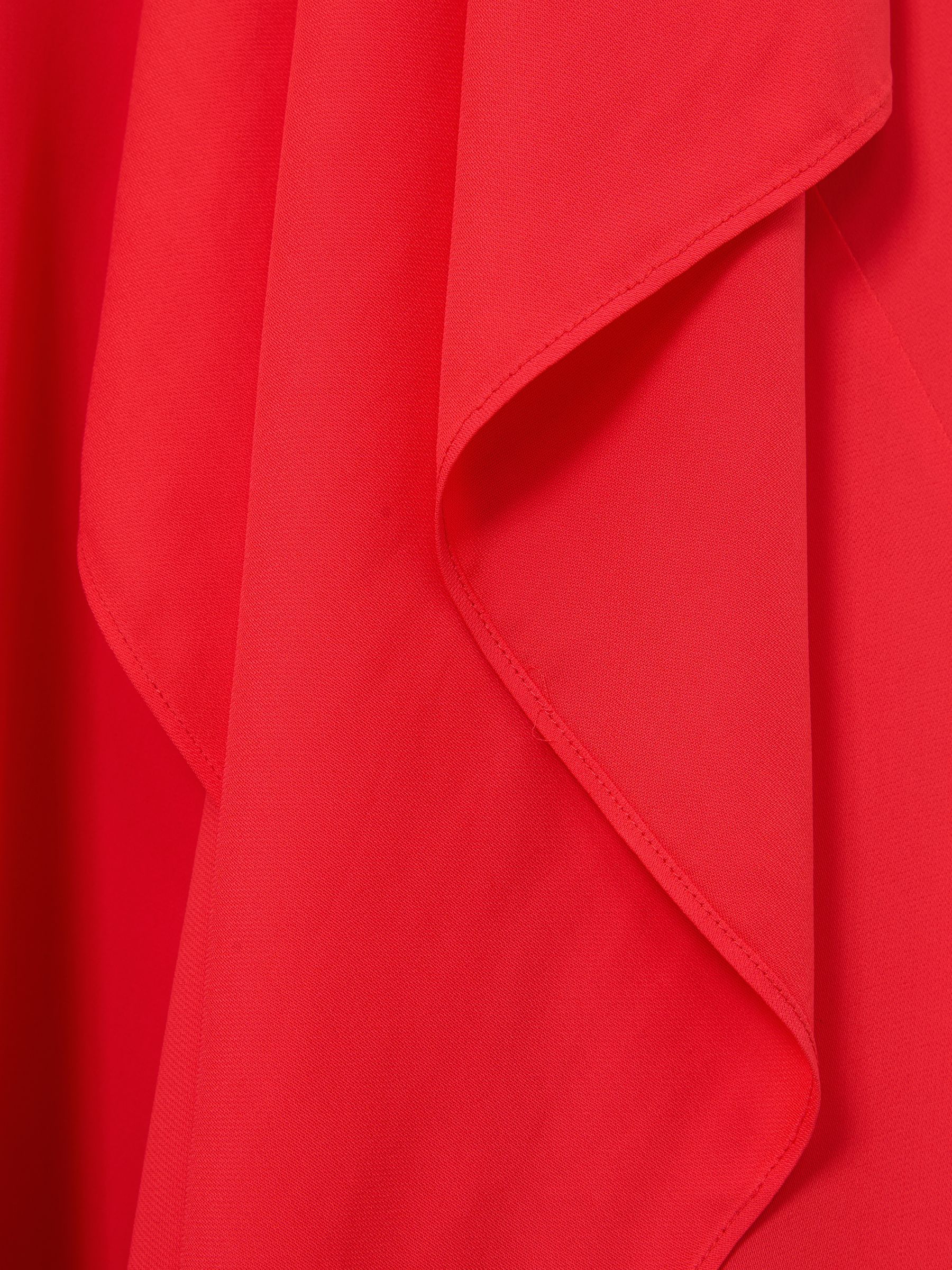 Strappy Draped Cape Maxi Dress in Orange - Image 7 of 7