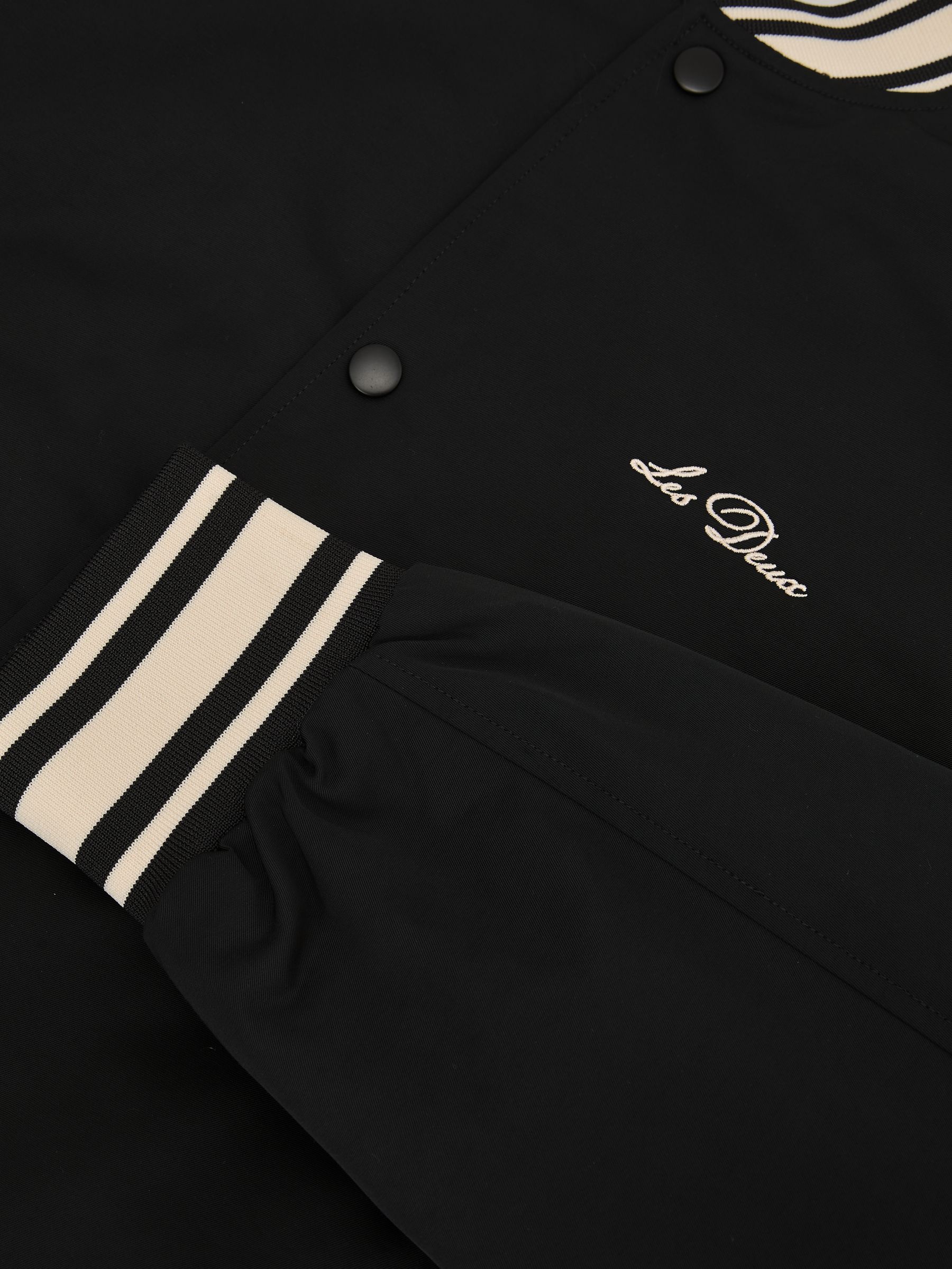 Varsity Tech Bomber Jacket in Black - Image 5 of 5