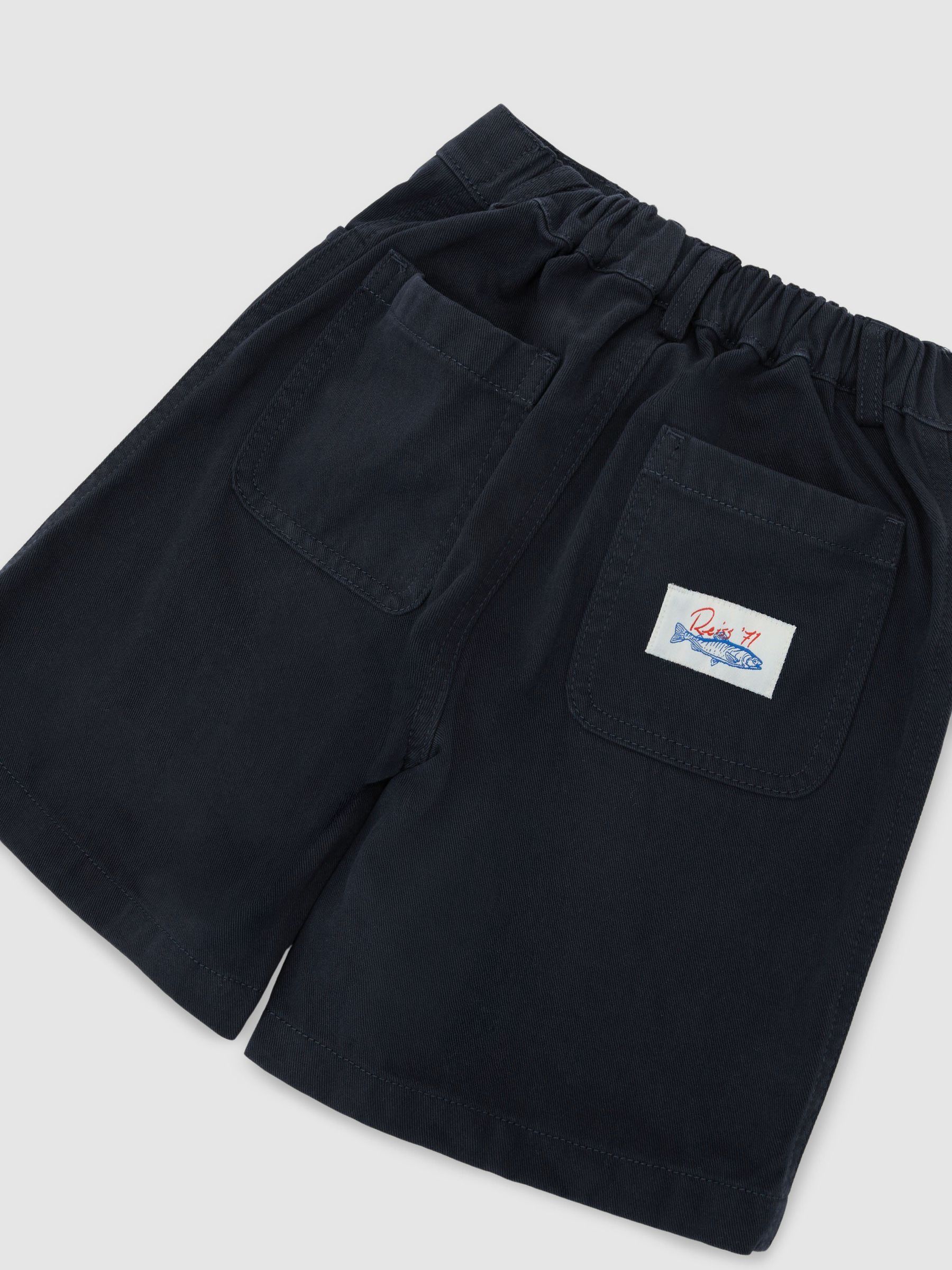 9-13 yrs Cotton Twill Bermuda Shorts in Blue - Image 1 of 3 9-13 yrs Cotton Twill Bermuda Shorts in Blue - Image 1 of 3