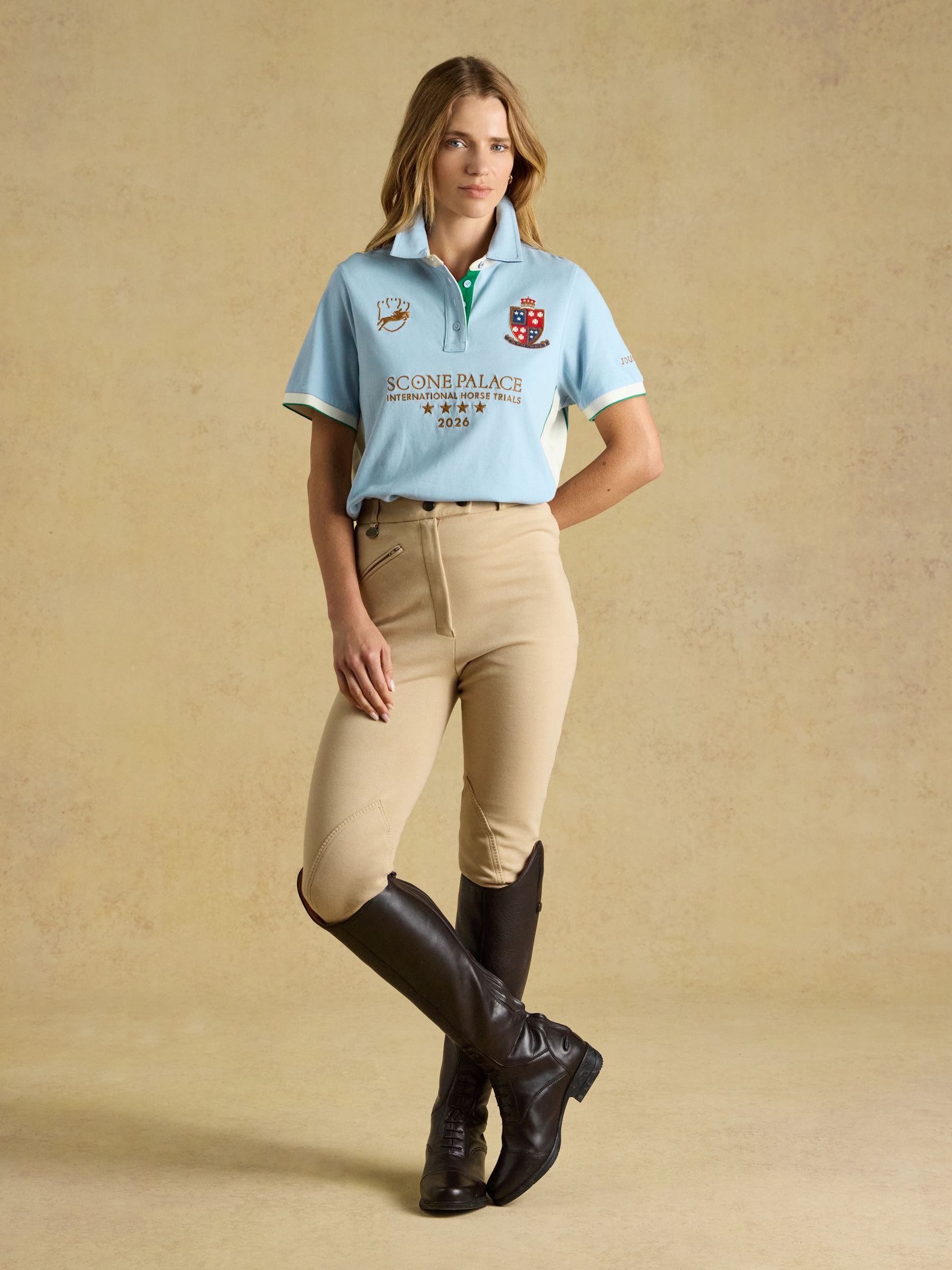 Official Scone Light Blue Cotton Pique Polo Shirt - Image 12 of 13