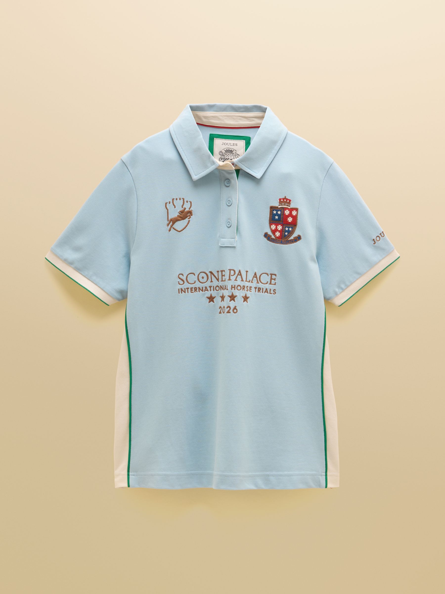 Official Scone Light Blue Cotton Pique Polo Shirt - Image 13 of 13