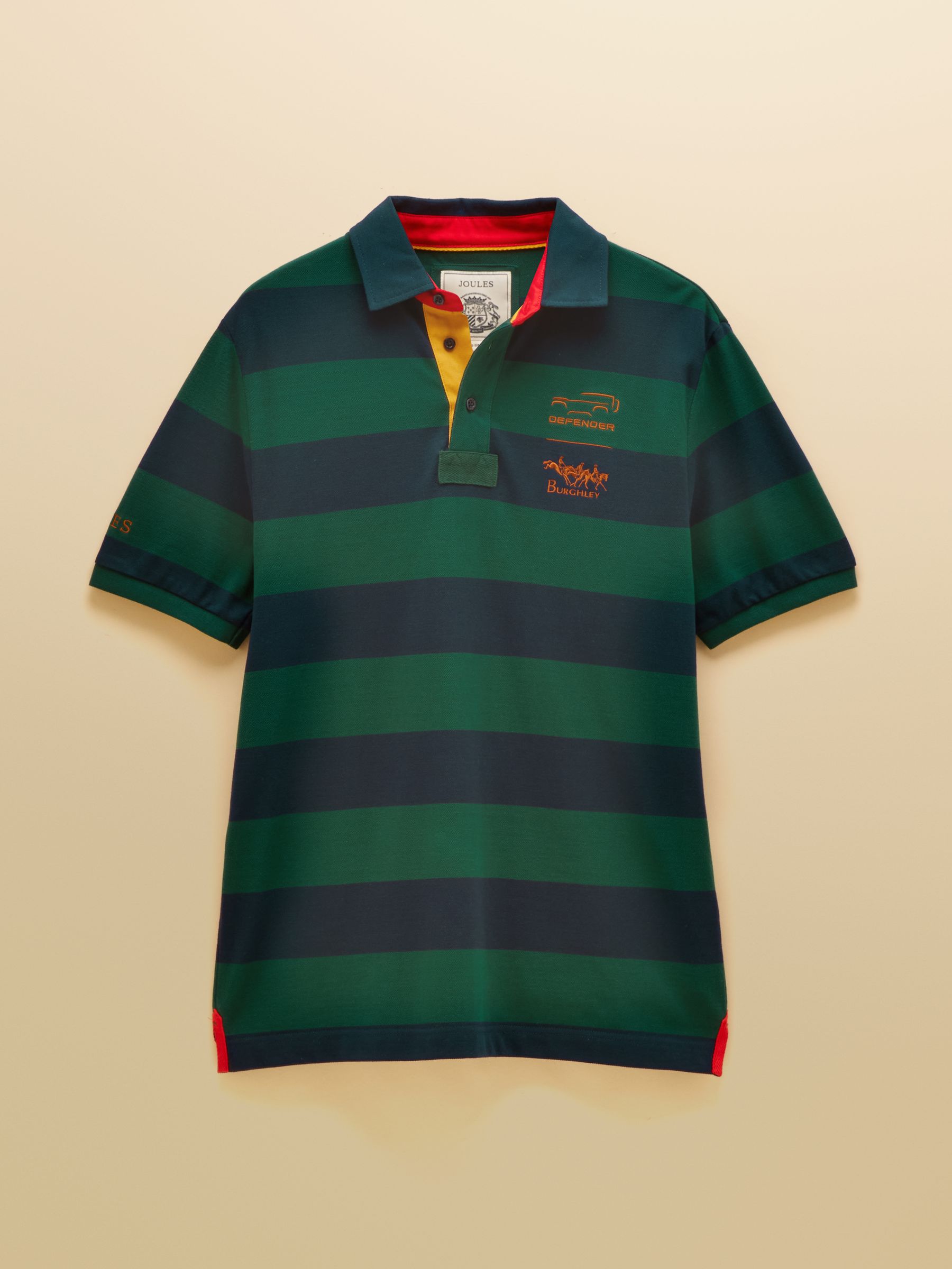 Official Burghley Green & Navy Cotton Pique Polo Shirt - Image 11 of 11 Official Burghley Green & Navy Cotton Pique Polo Shirt - Image 11 of 11