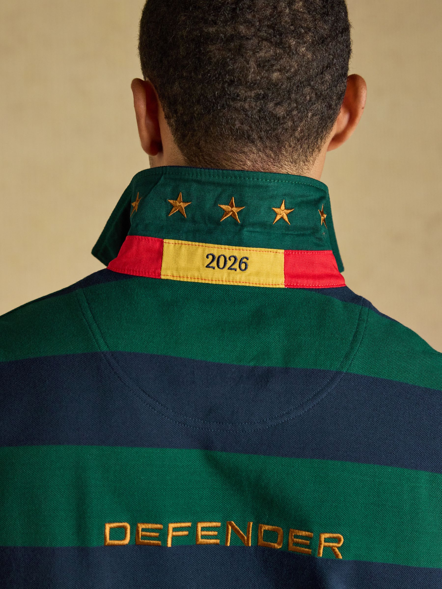 Official Burghley Green & Navy Cotton Pique Polo Shirt - Image 7 of 11