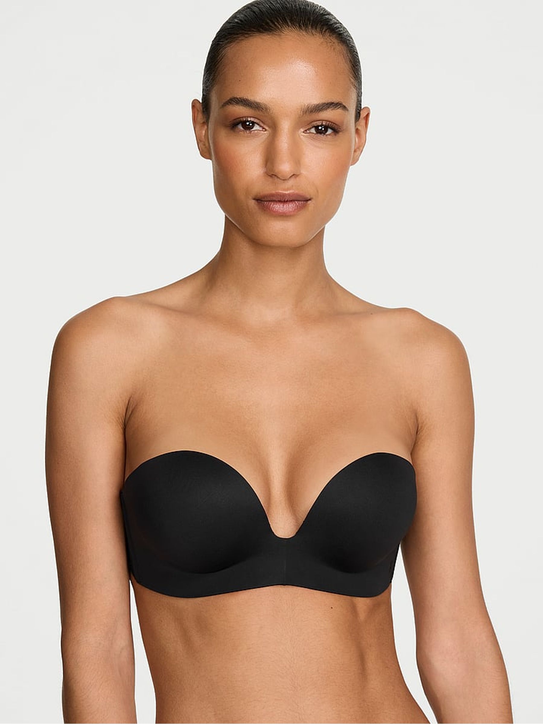 Black Add 2 Cups Push Up Bombshell Strapless Bra - Image 1 of 2