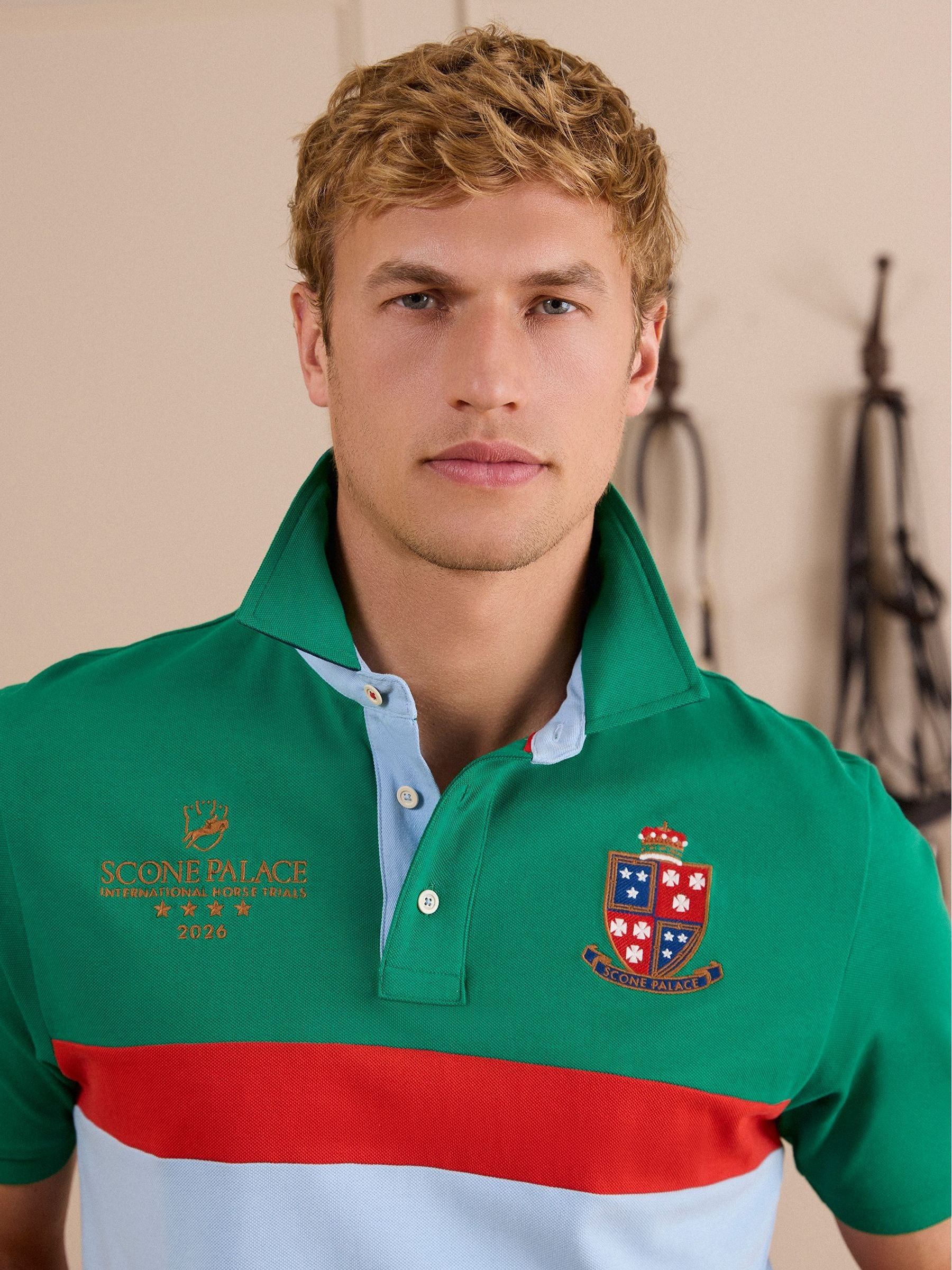 Official Scone Green Cotton Pique Polo Shirt - Image 3 of 11