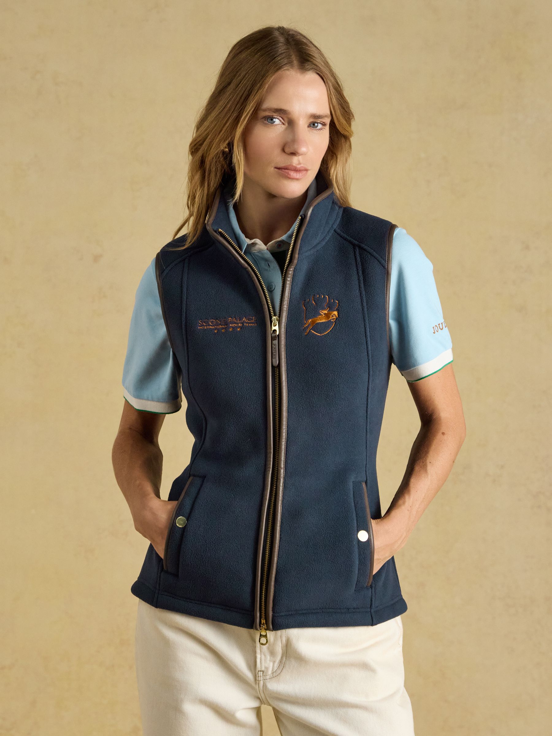 Official Scone Blue Heritage Fleece Gilet - Image 1 of 9