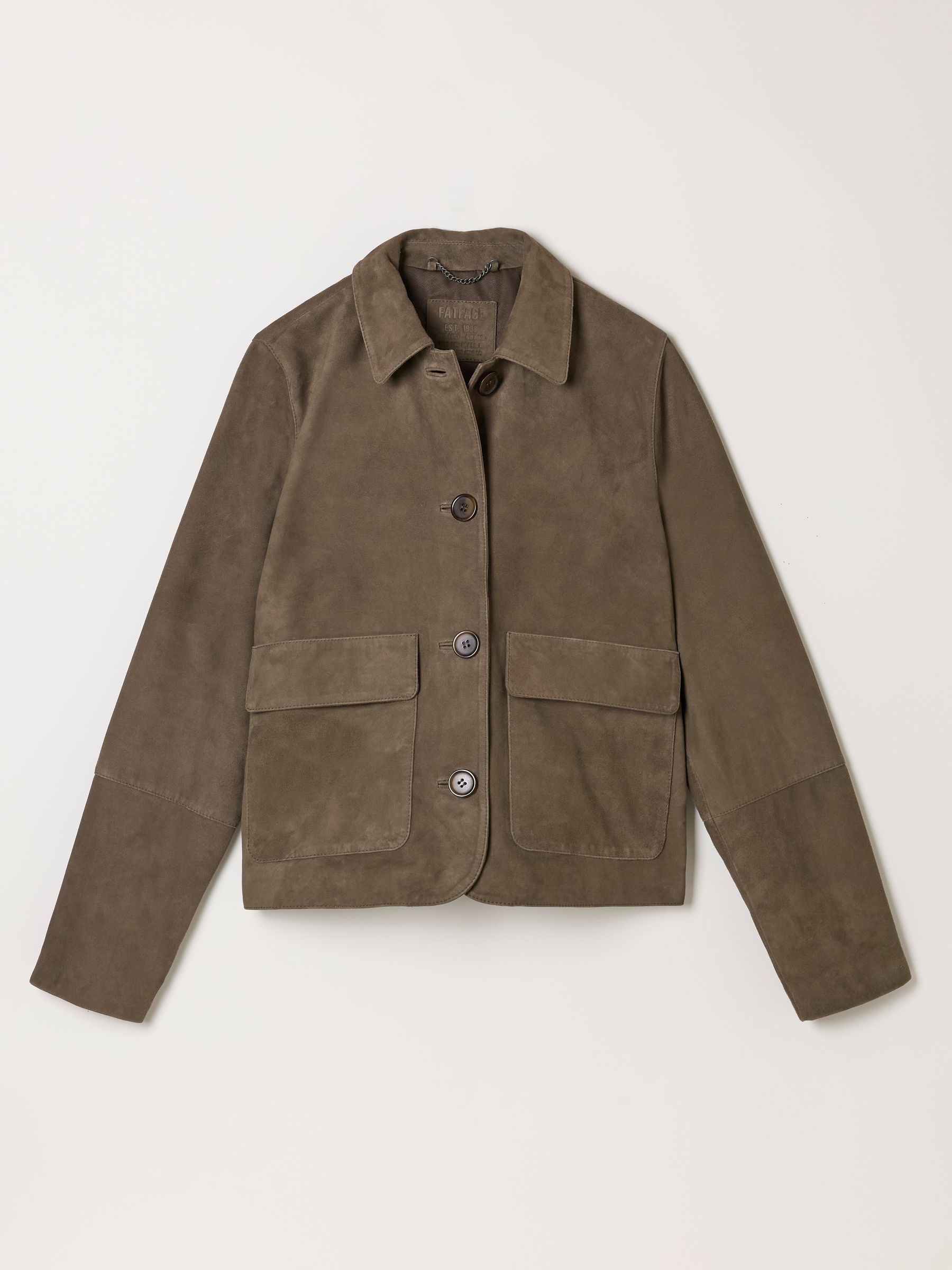 Eliza Chocolate Brown Regular Suede Jacket - Image 5 of 5