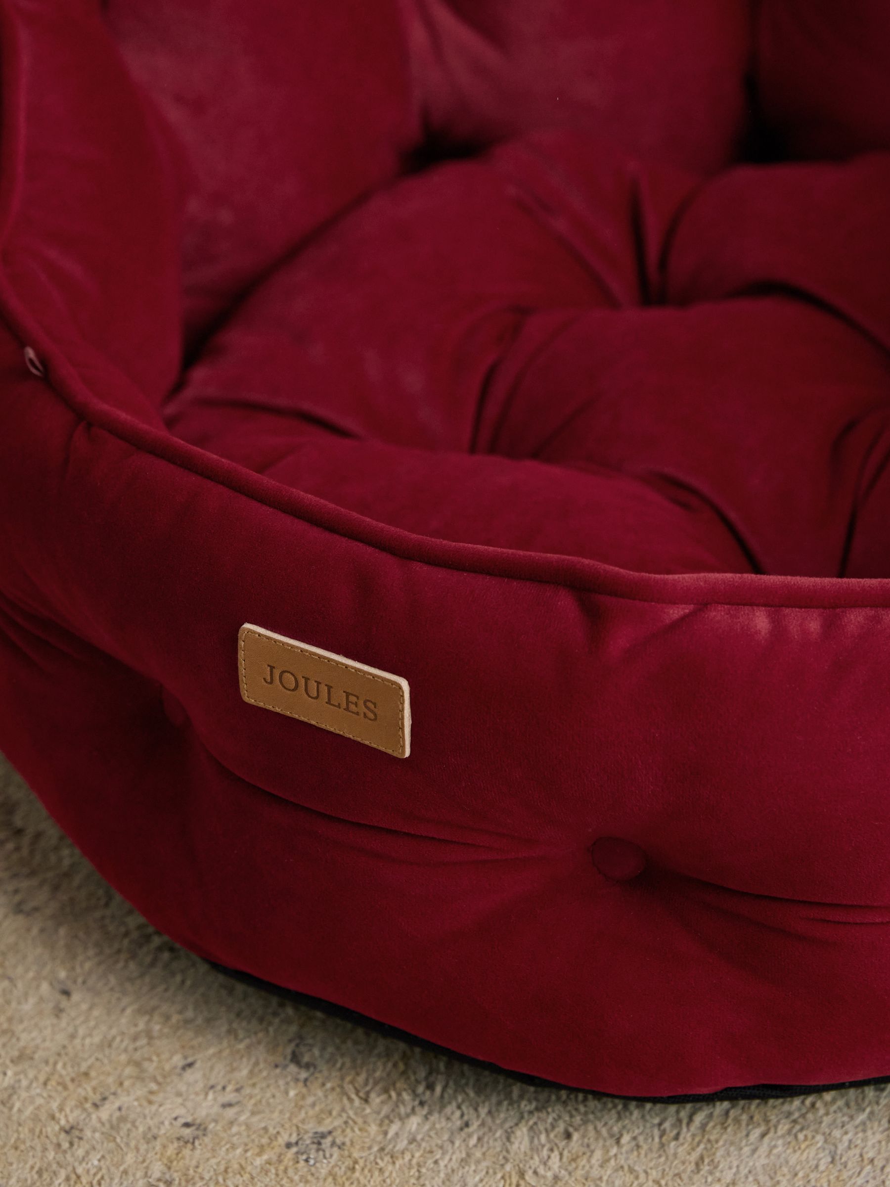 Chesterfield Burgundy Red Pet Bed - Image 3 of 6