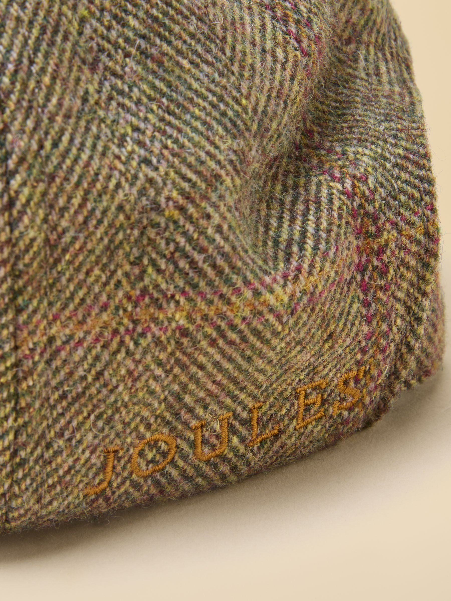 Official Burghley Brown Embroidered Tweed Cap - Image 3 of 5