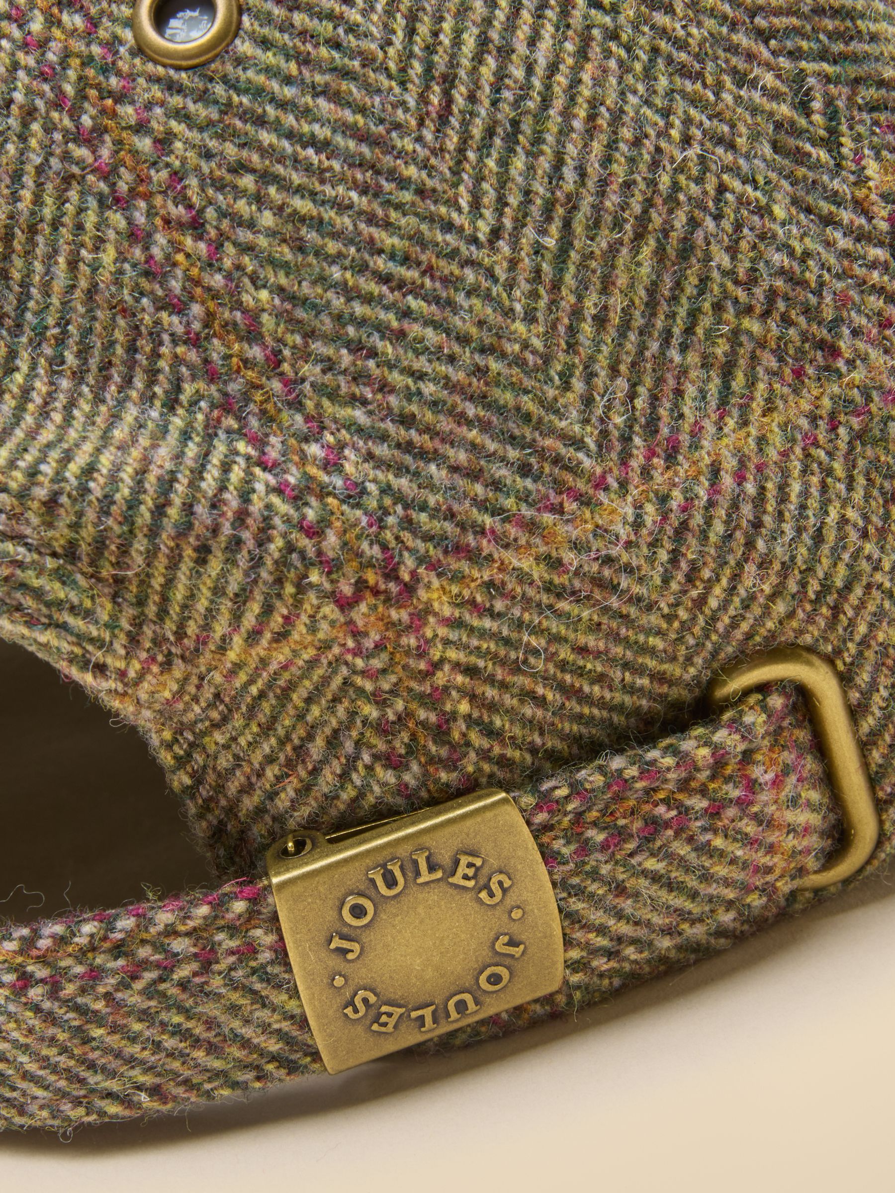 Official Burghley Brown Embroidered Tweed Cap - Image 5 of 5
