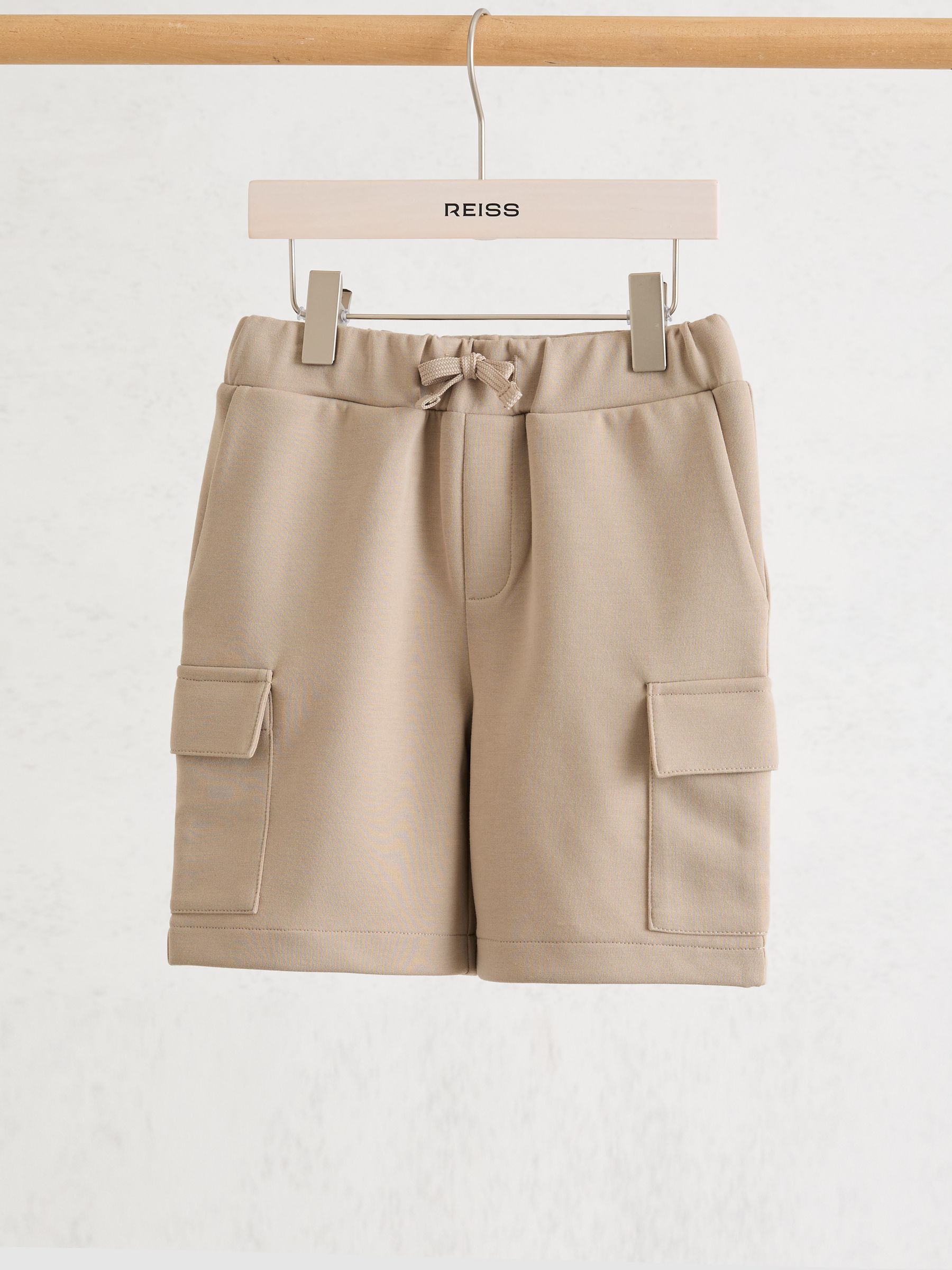 Interlock-Jersey Cargo Shorts in Stone - Image 1 of 4